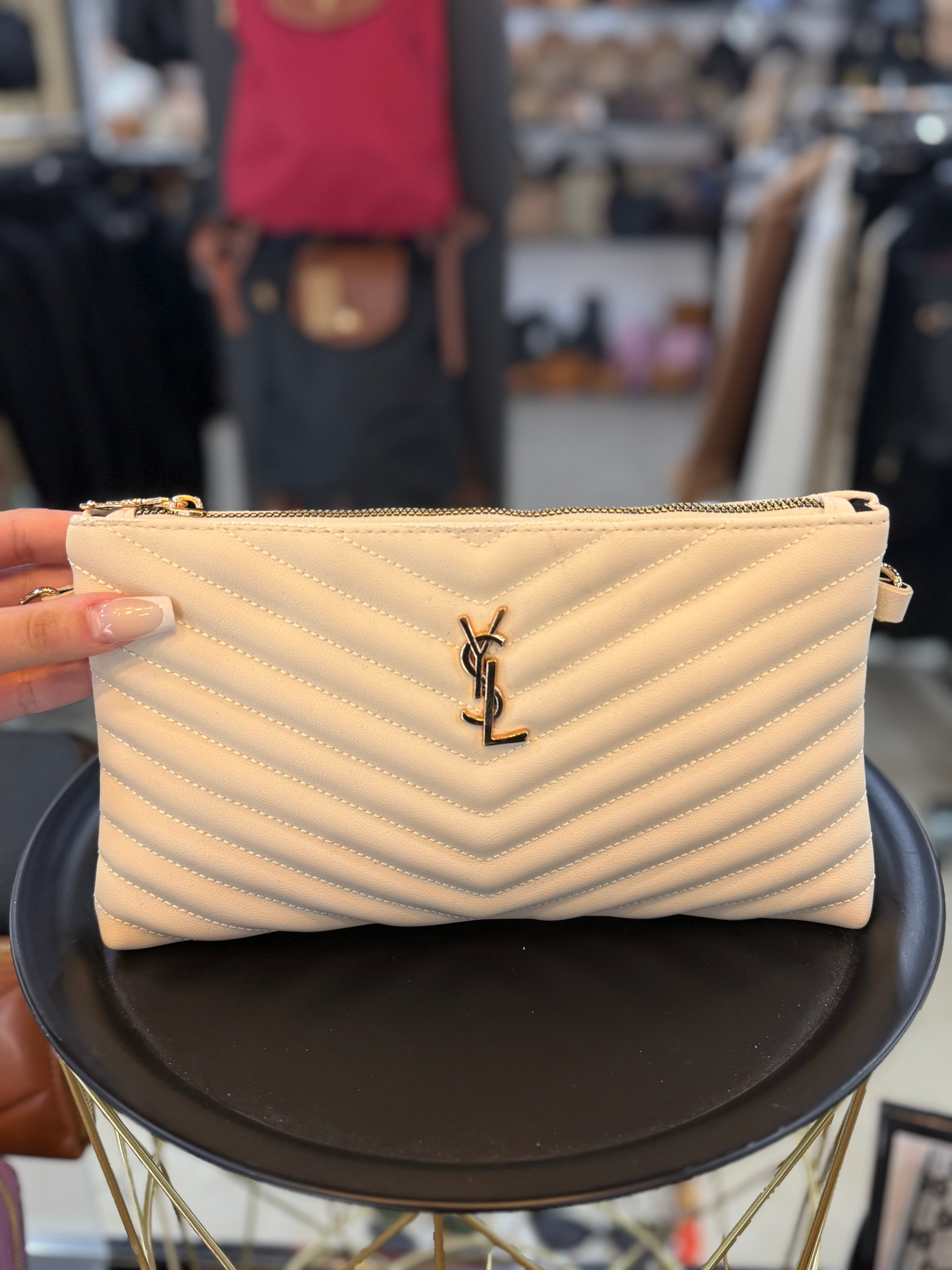 YSL φάκελος μπεζ