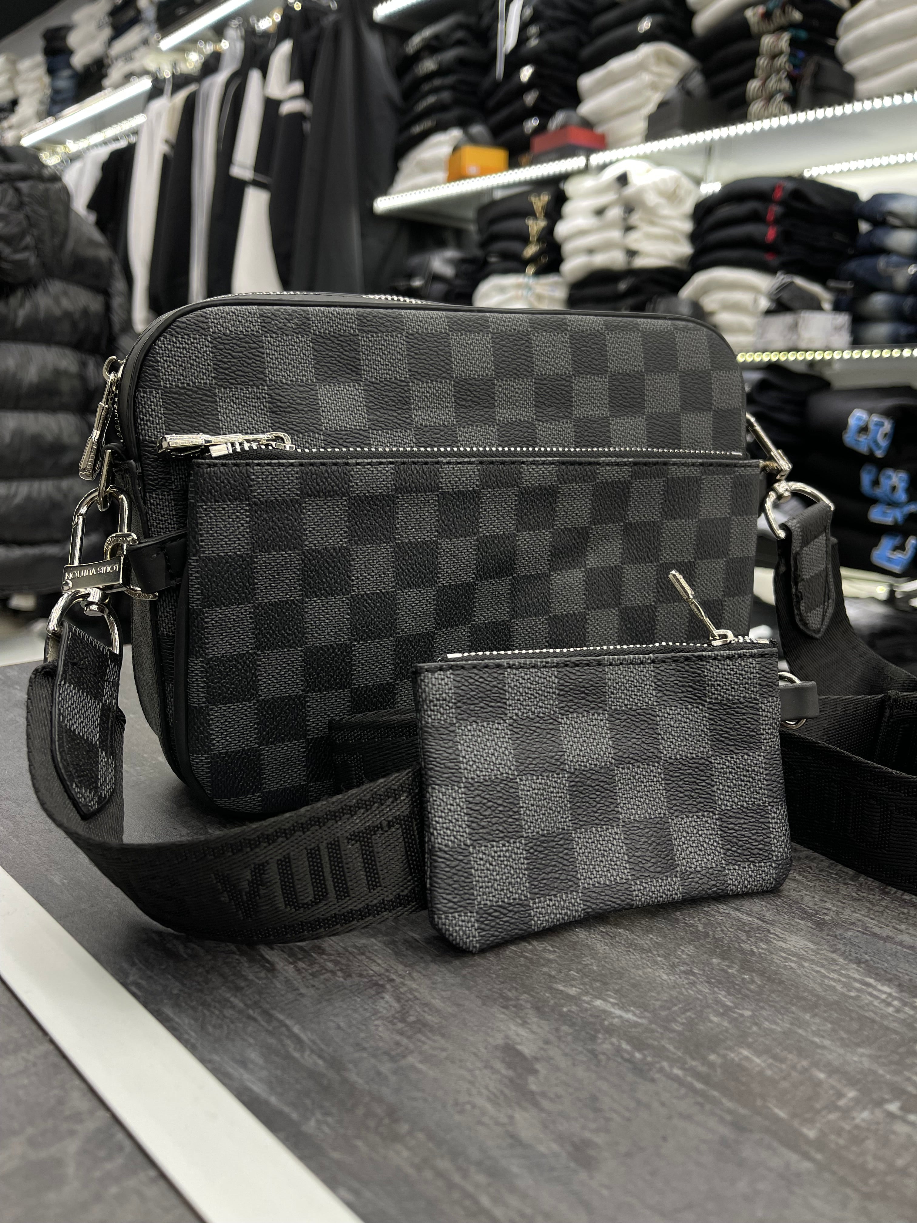 Louis Vuitton damier μαύρο-γκρι