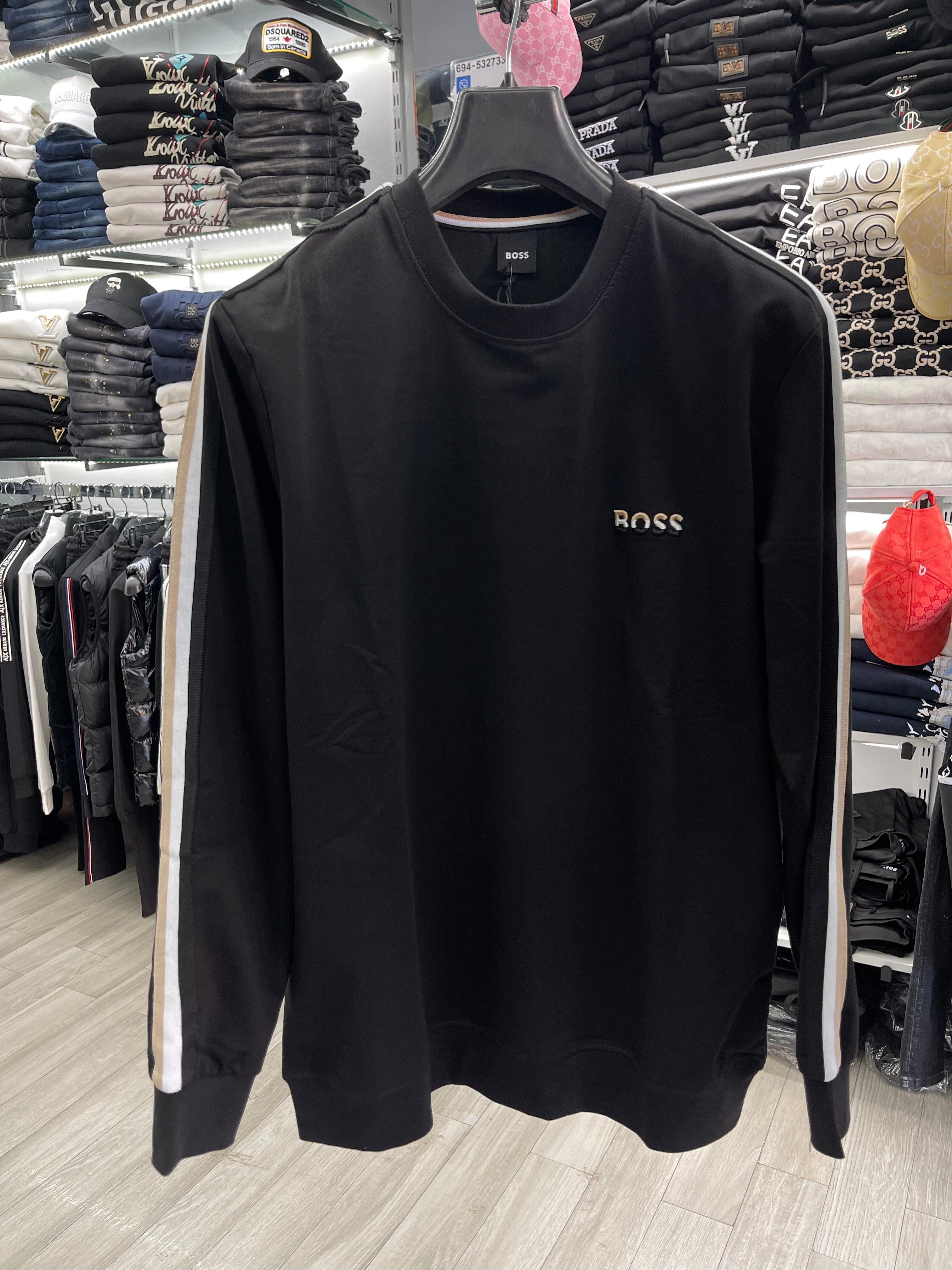 Boss φούτερ μαύρο