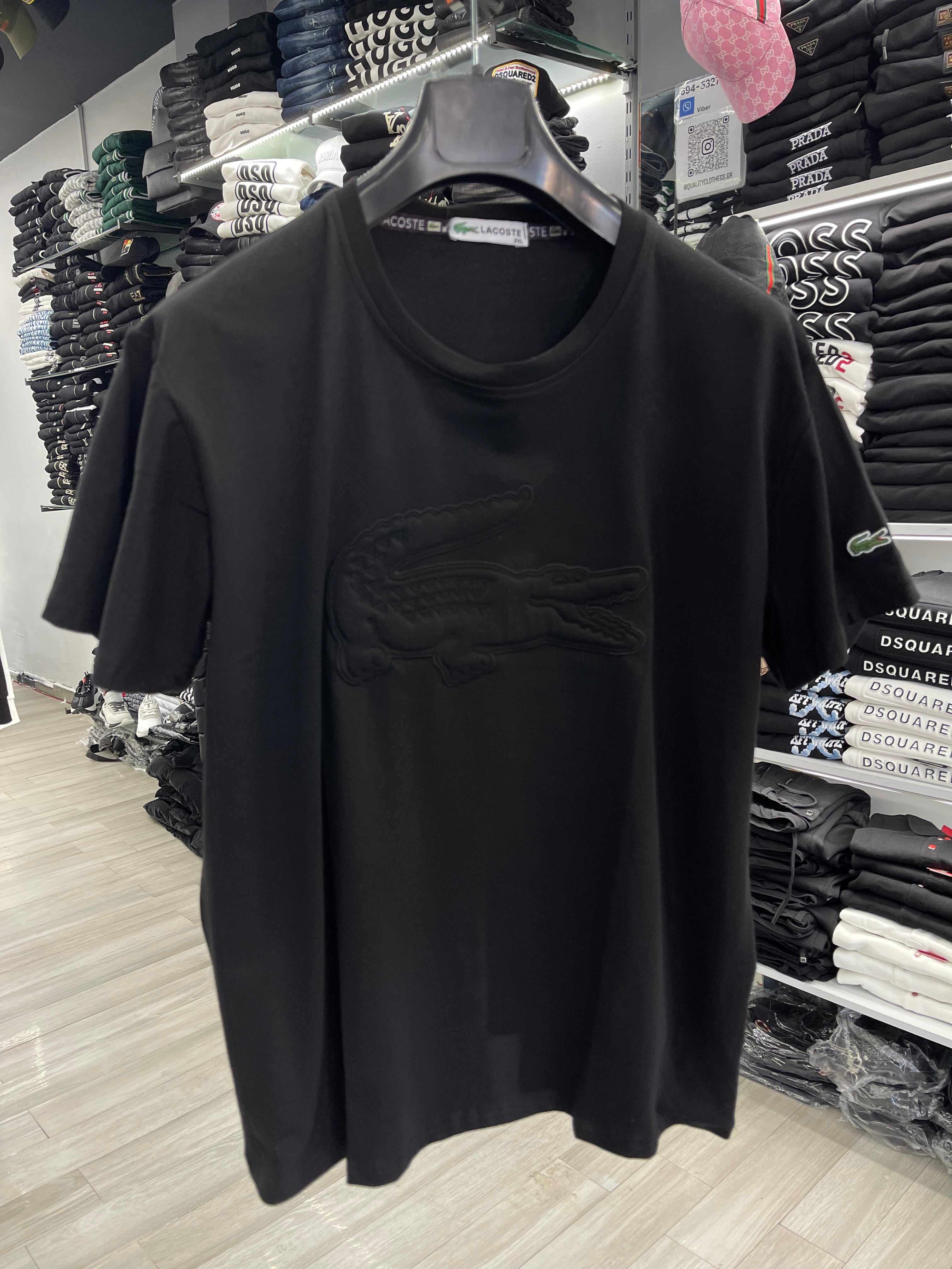 Lacoste κοντομάνικο μαύρο