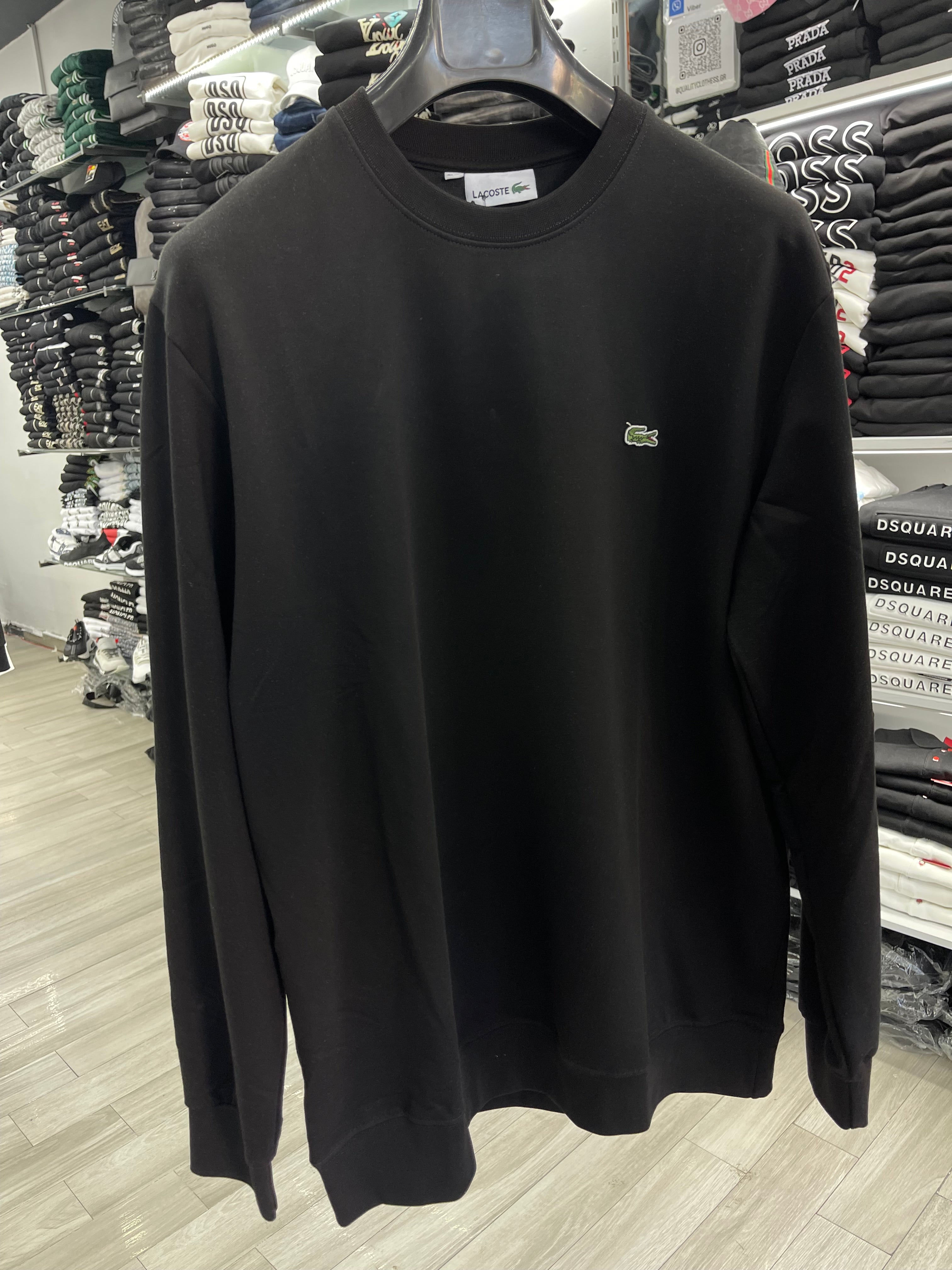 Lacoste φούτερ μαύρο