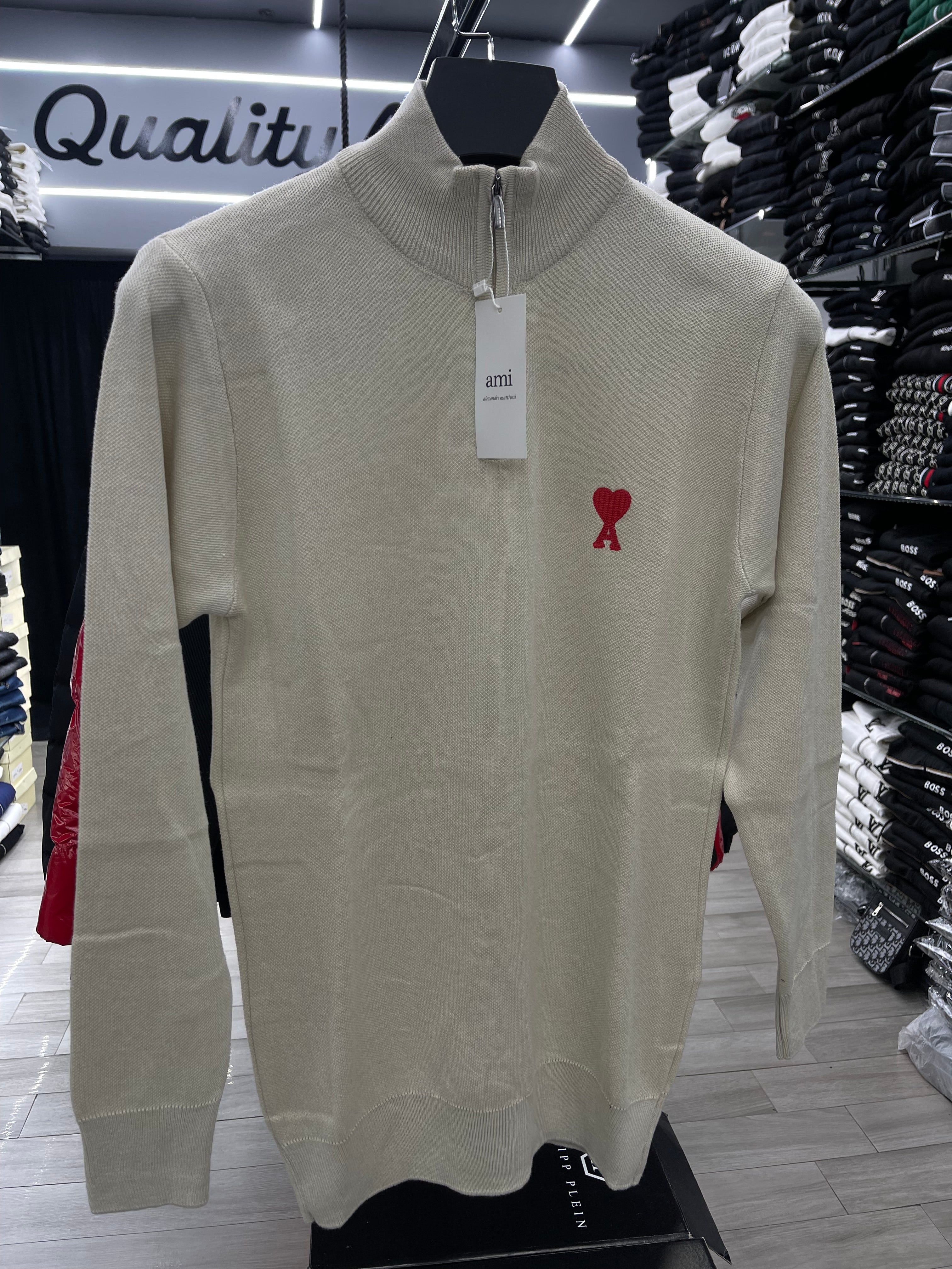 Ami με φερμουάρ μπεζ