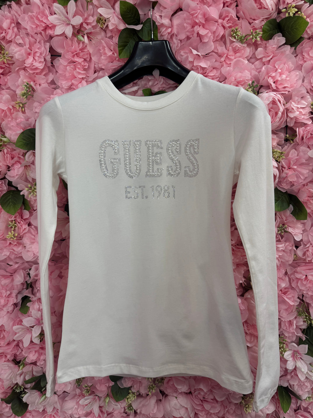 Μακρυμάνικο Guess λευκό