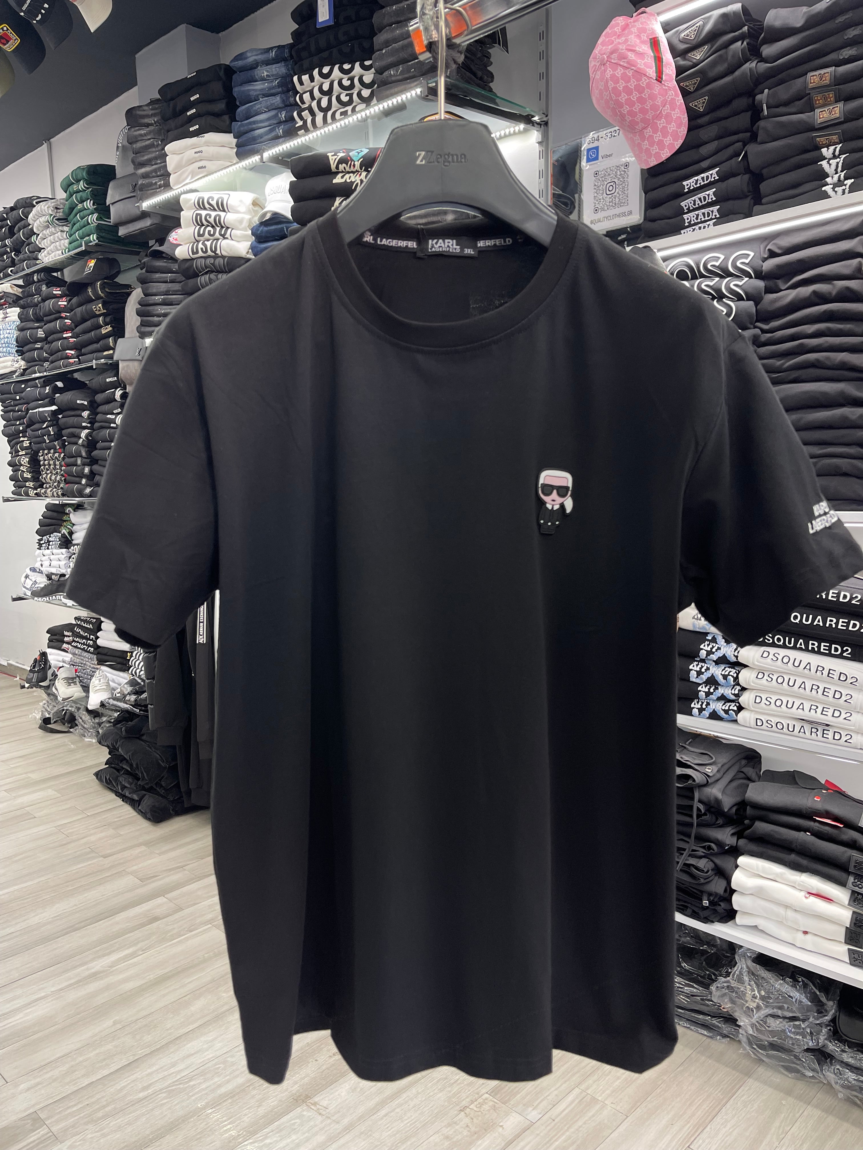 Karl Lagerfeld κοντομάνικο μαύρο