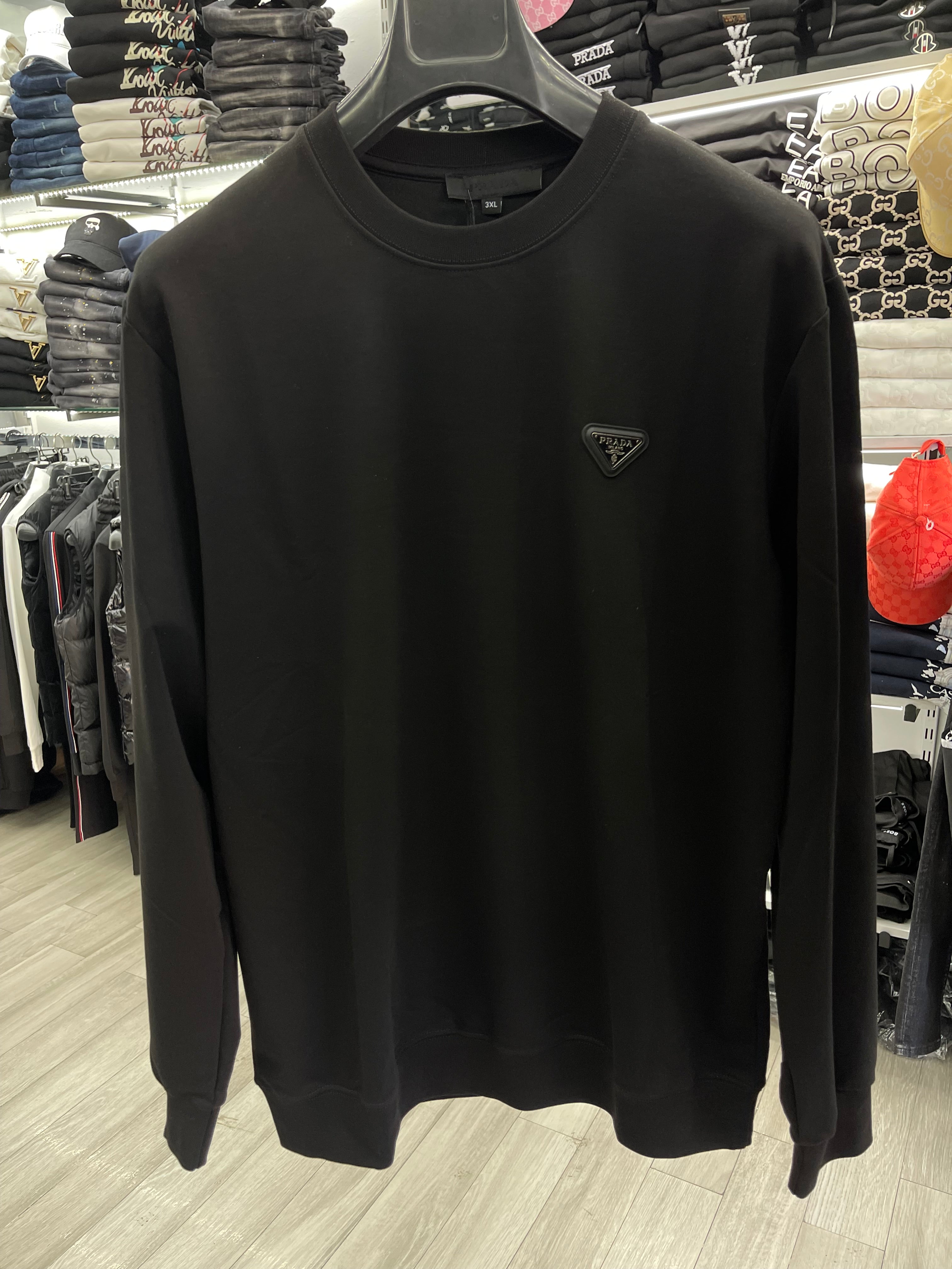 Prada φούτερ μαύρο