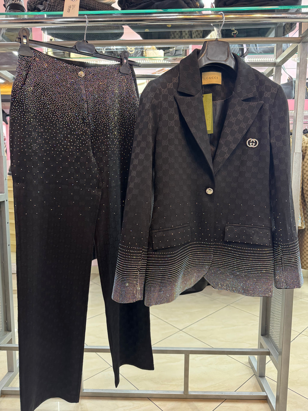 Gucci σετ κοστούμι με στρας