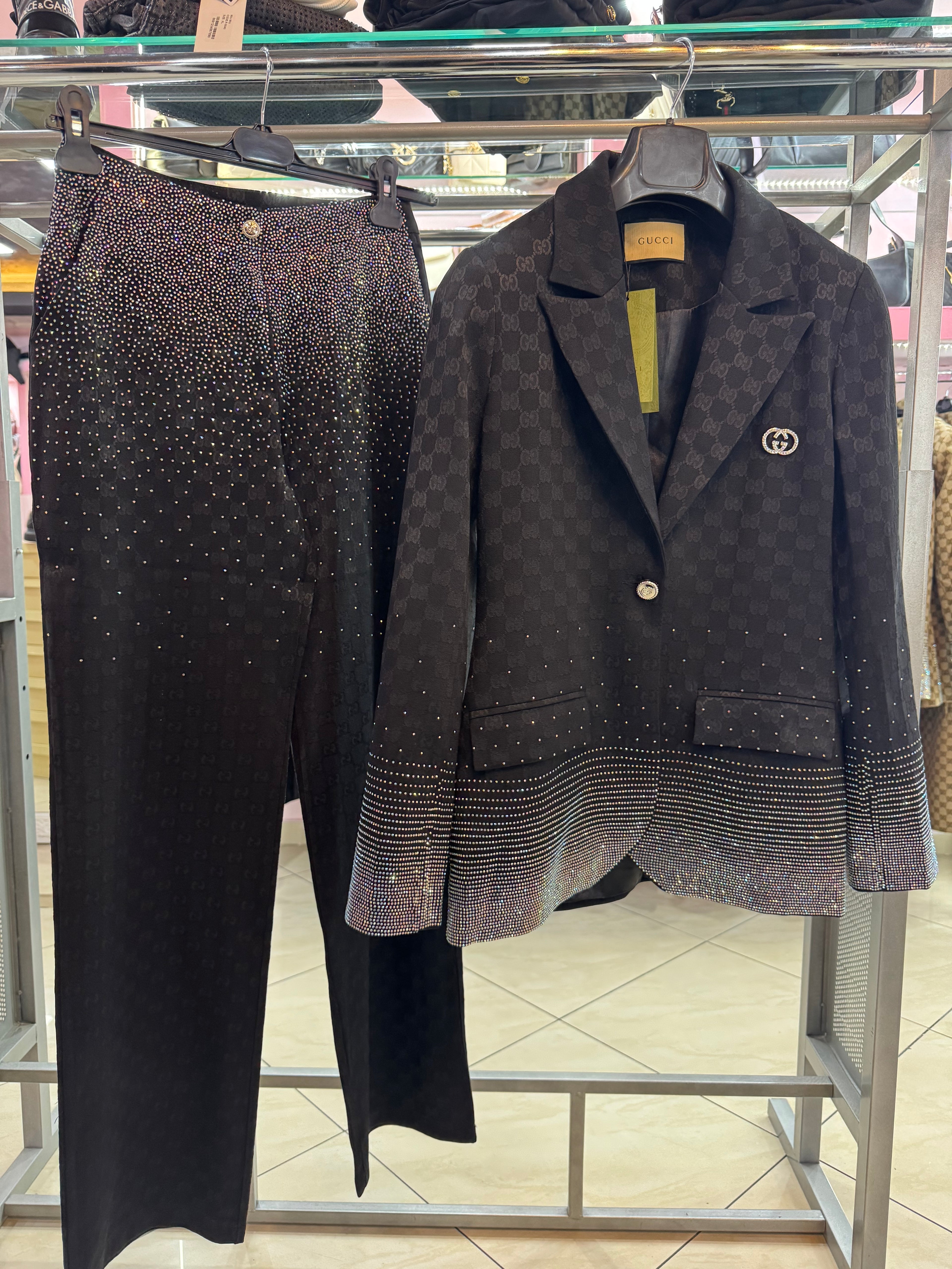 Gucci σετ κοστούμι με στρας