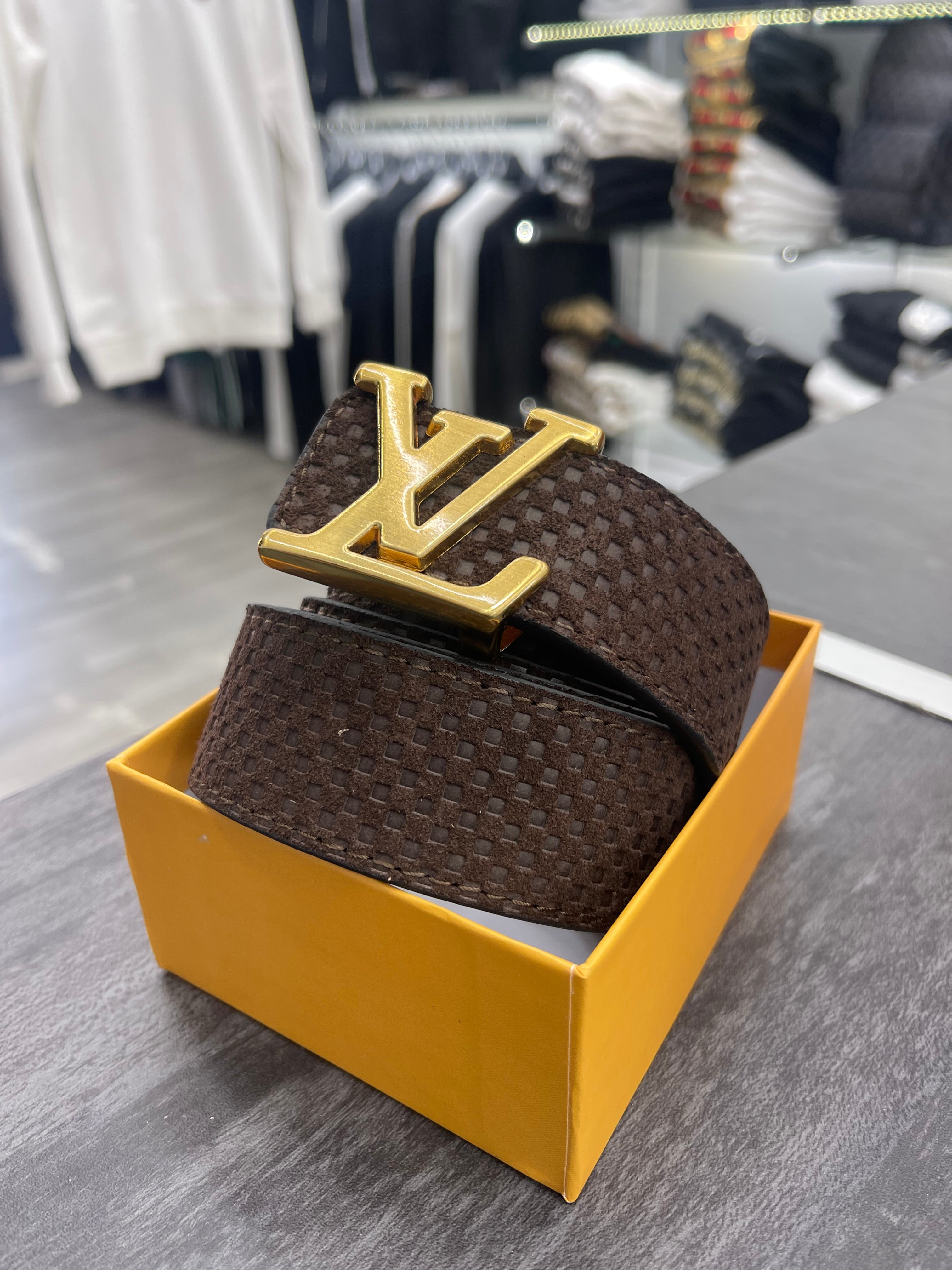 Louis Vuitton ζώνη καφέ