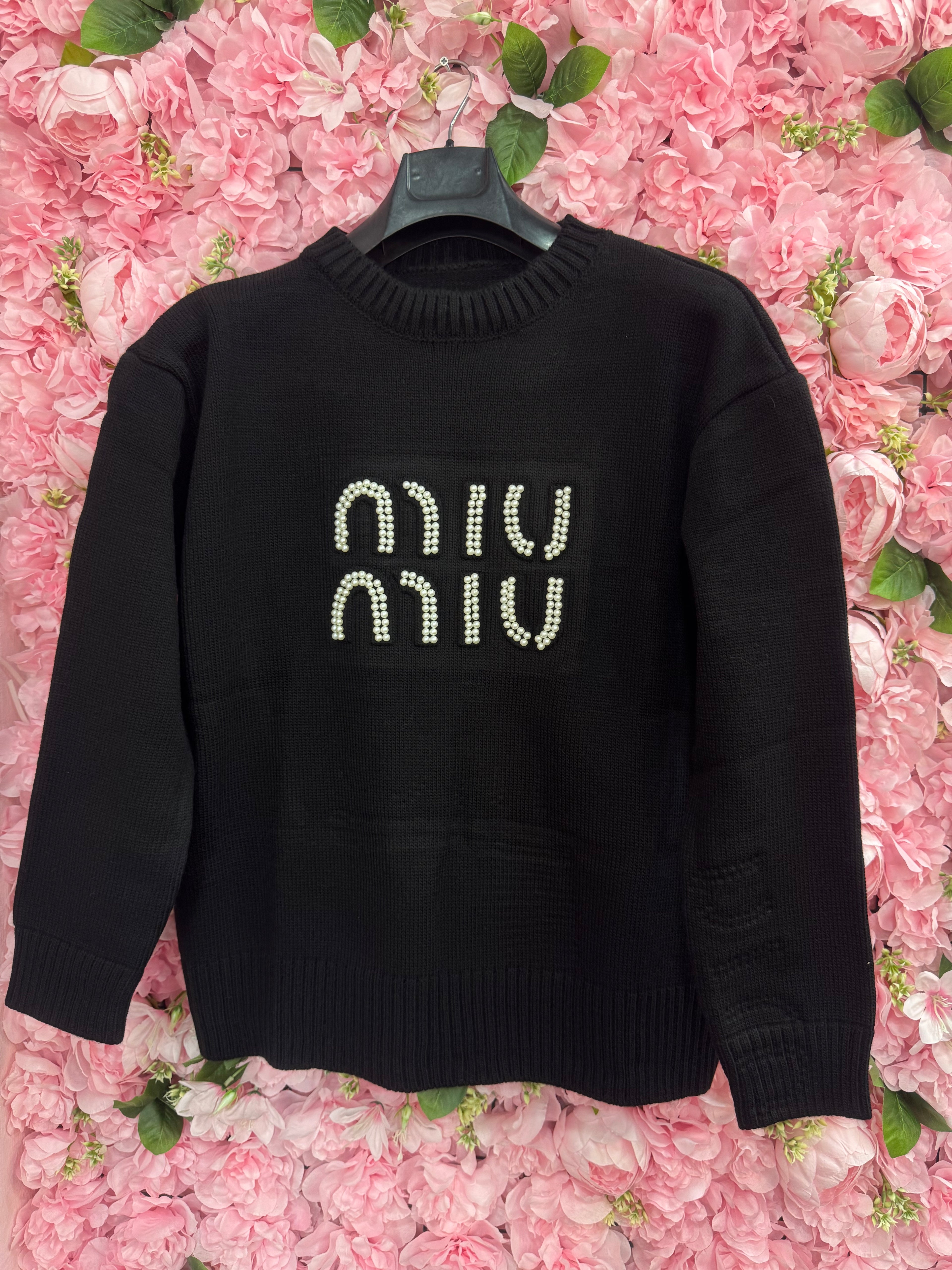 Πουλόβερ Miu miu μαύρο