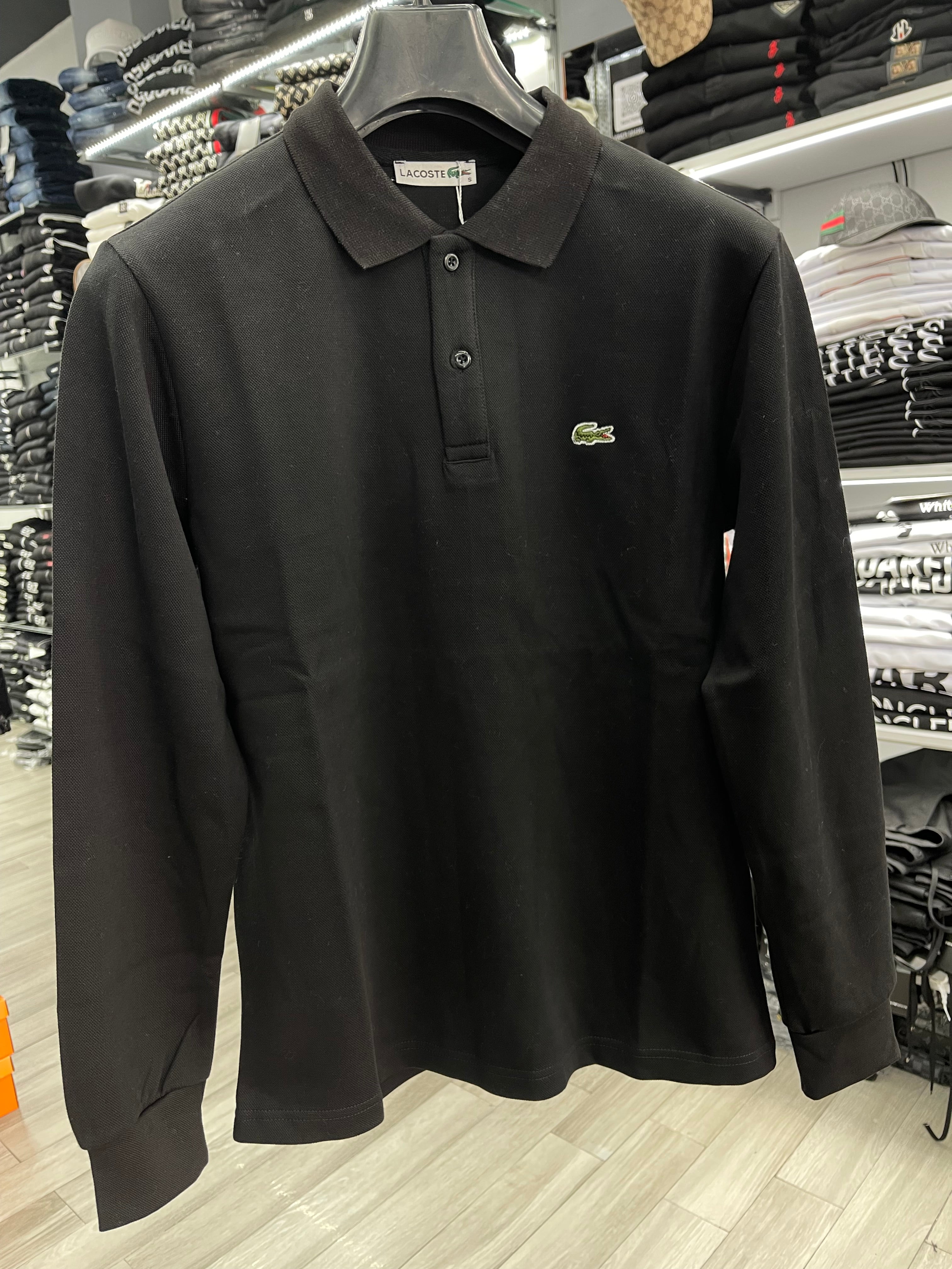 Lacoste polo μαύρο