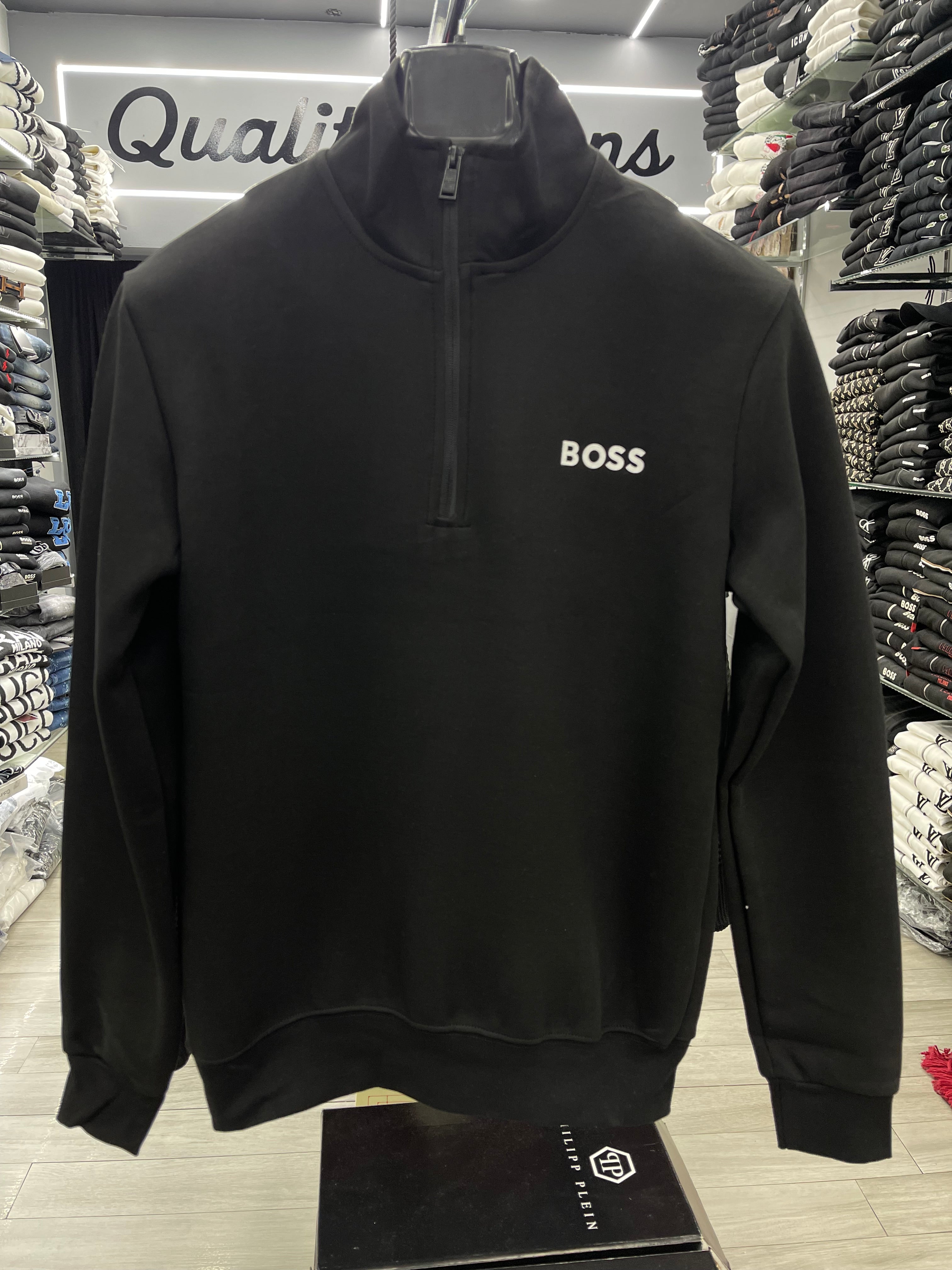 Boss με φερμουάρ μαύρο