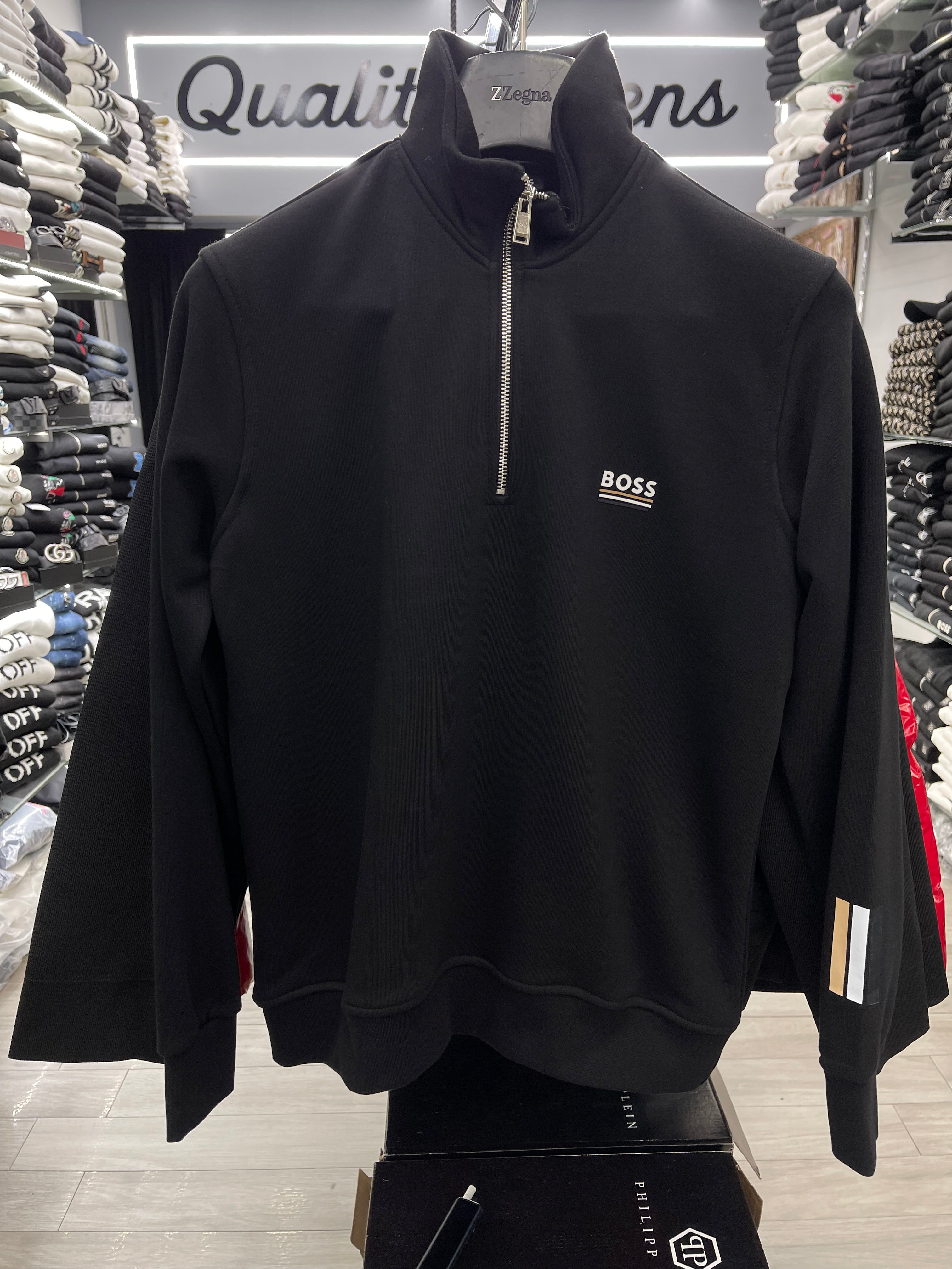 Boss με φερμουάρ μαύρο