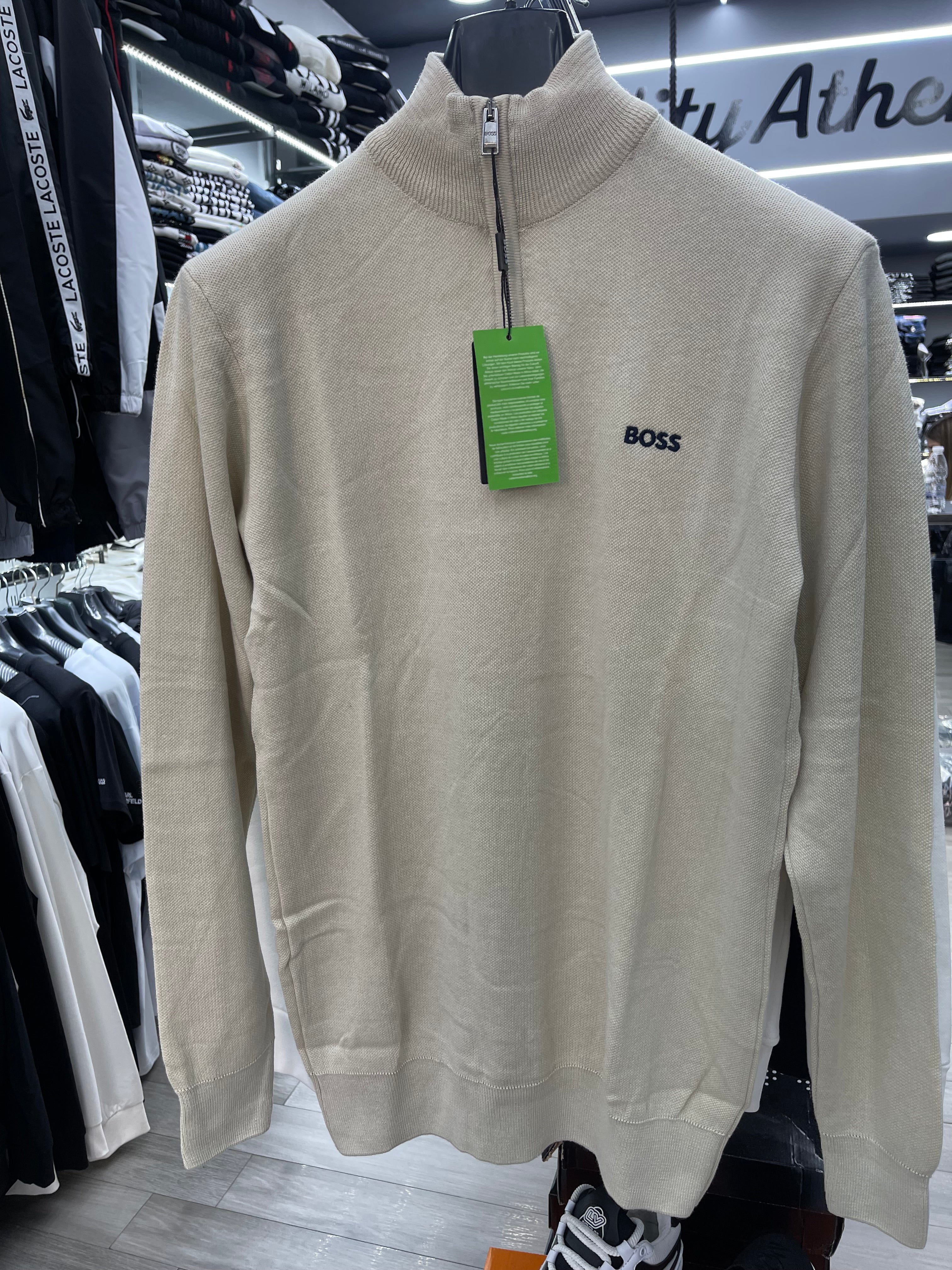 Boss με φερμουάρ μπεζ