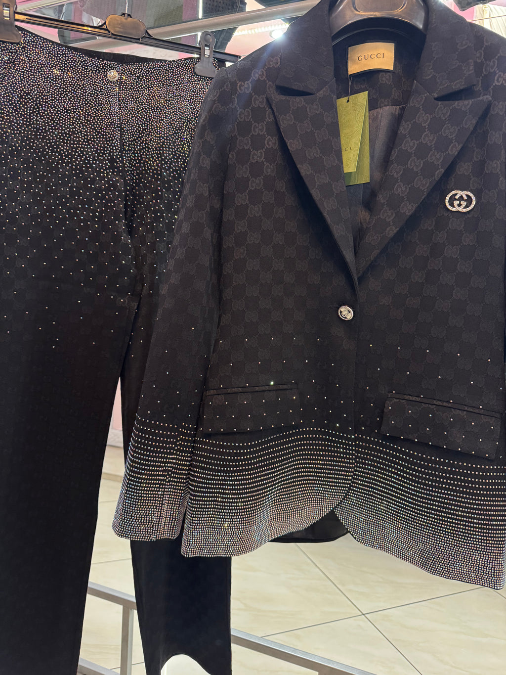 Gucci σετ κοστούμι με στρας