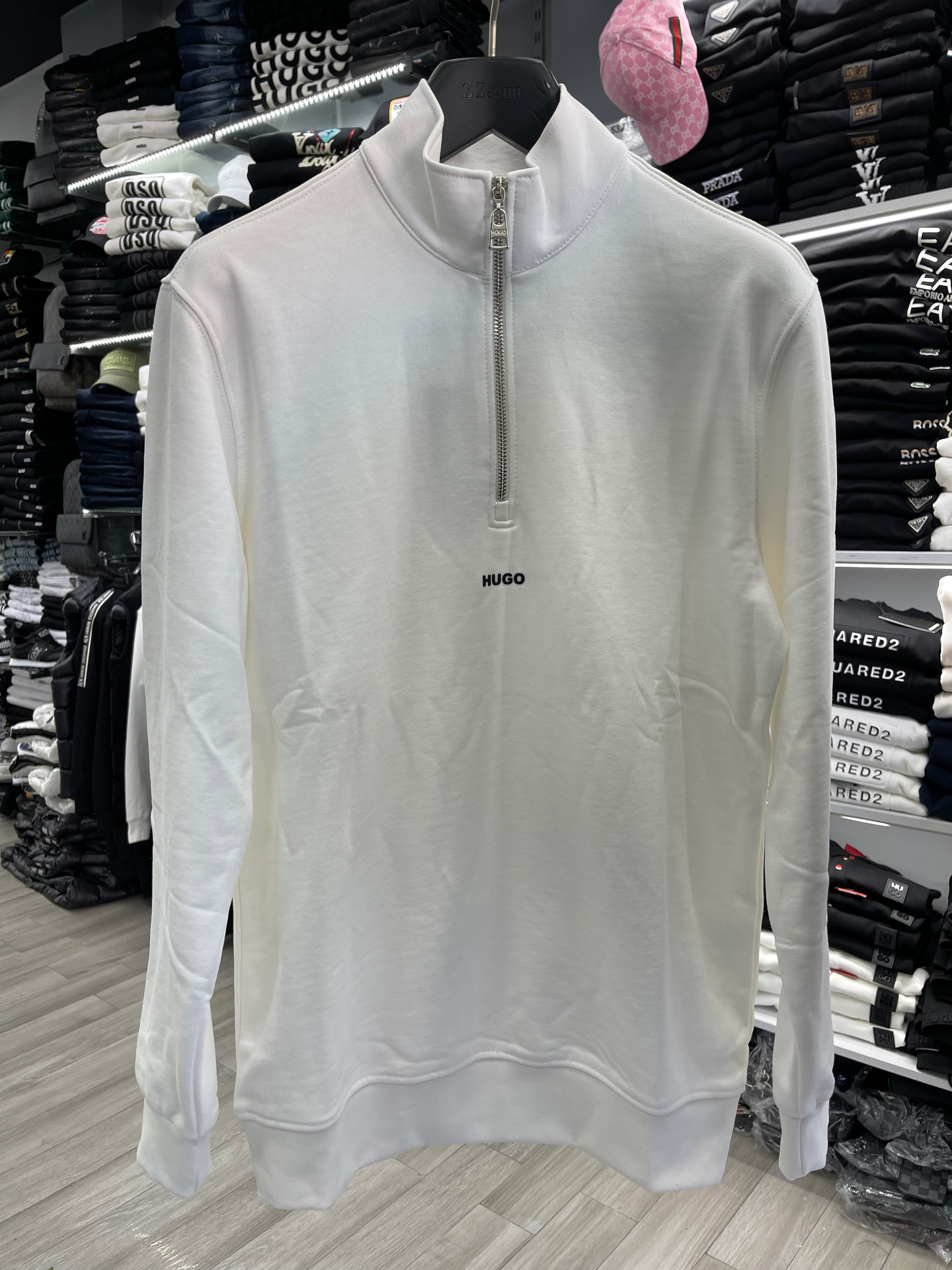 Hugo με φερμουάρ λευκό