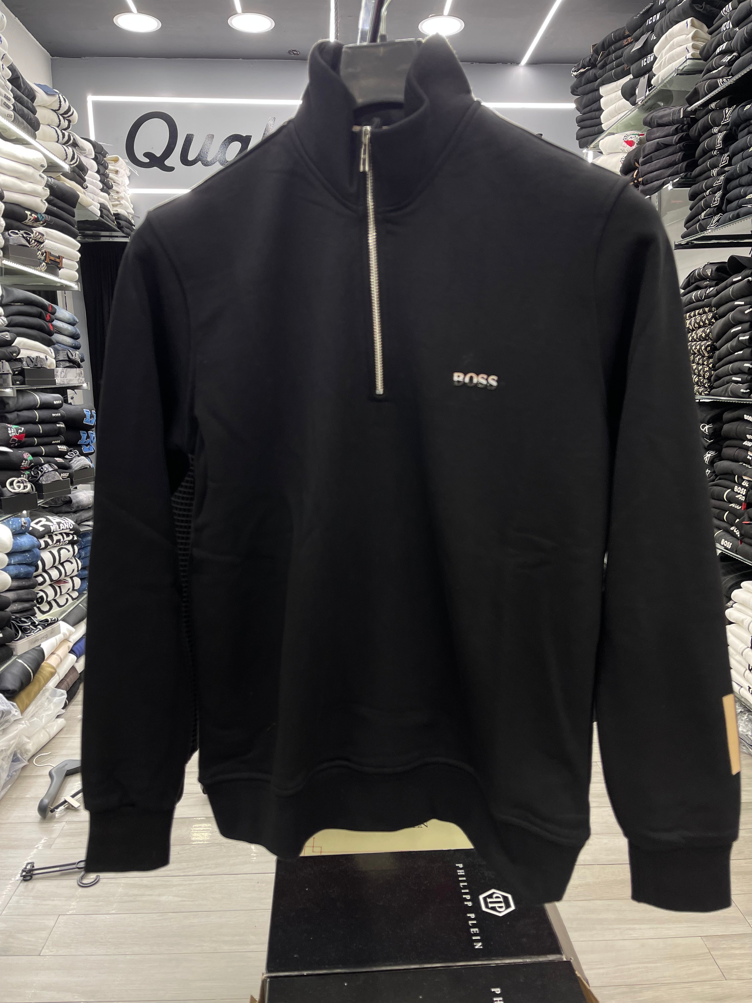 Boss με φερμουάρ μαύρο