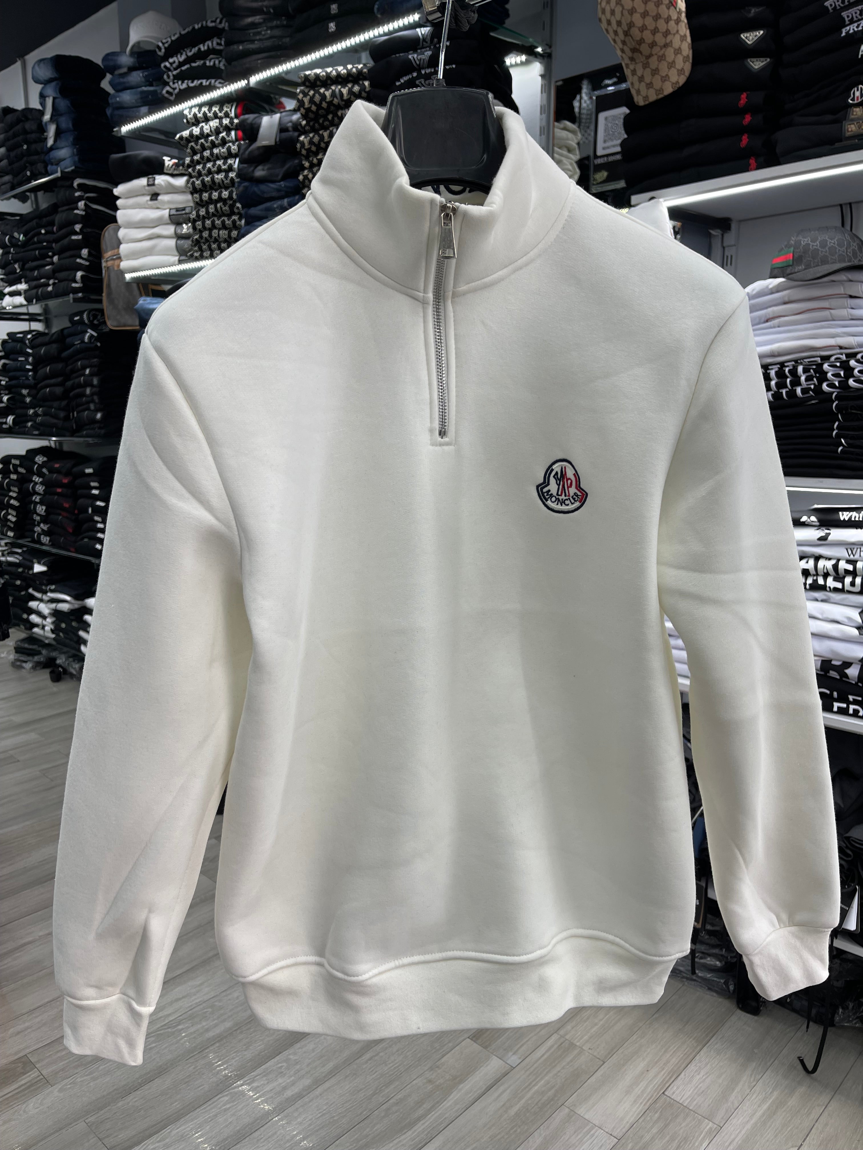 Moncler με φερμουάρ λευκό