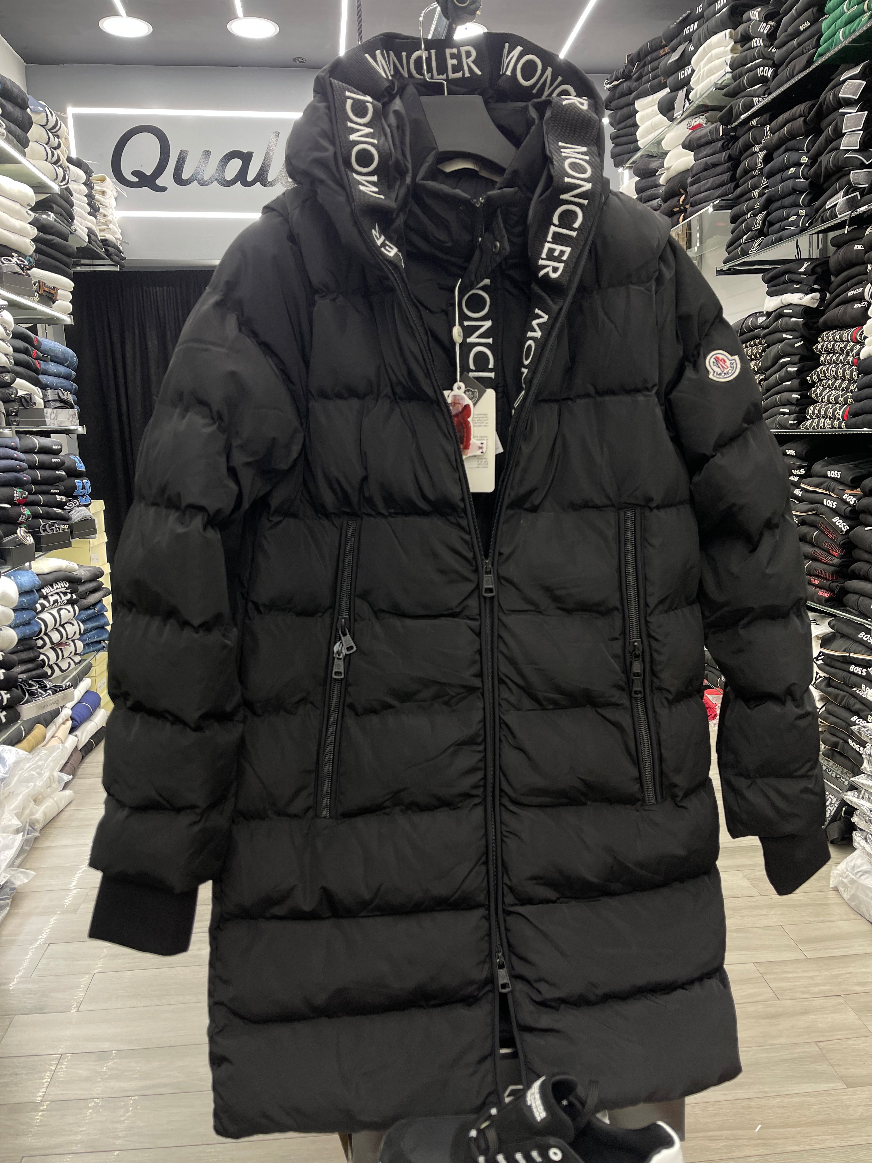 Moncler μακρύ μαύρο