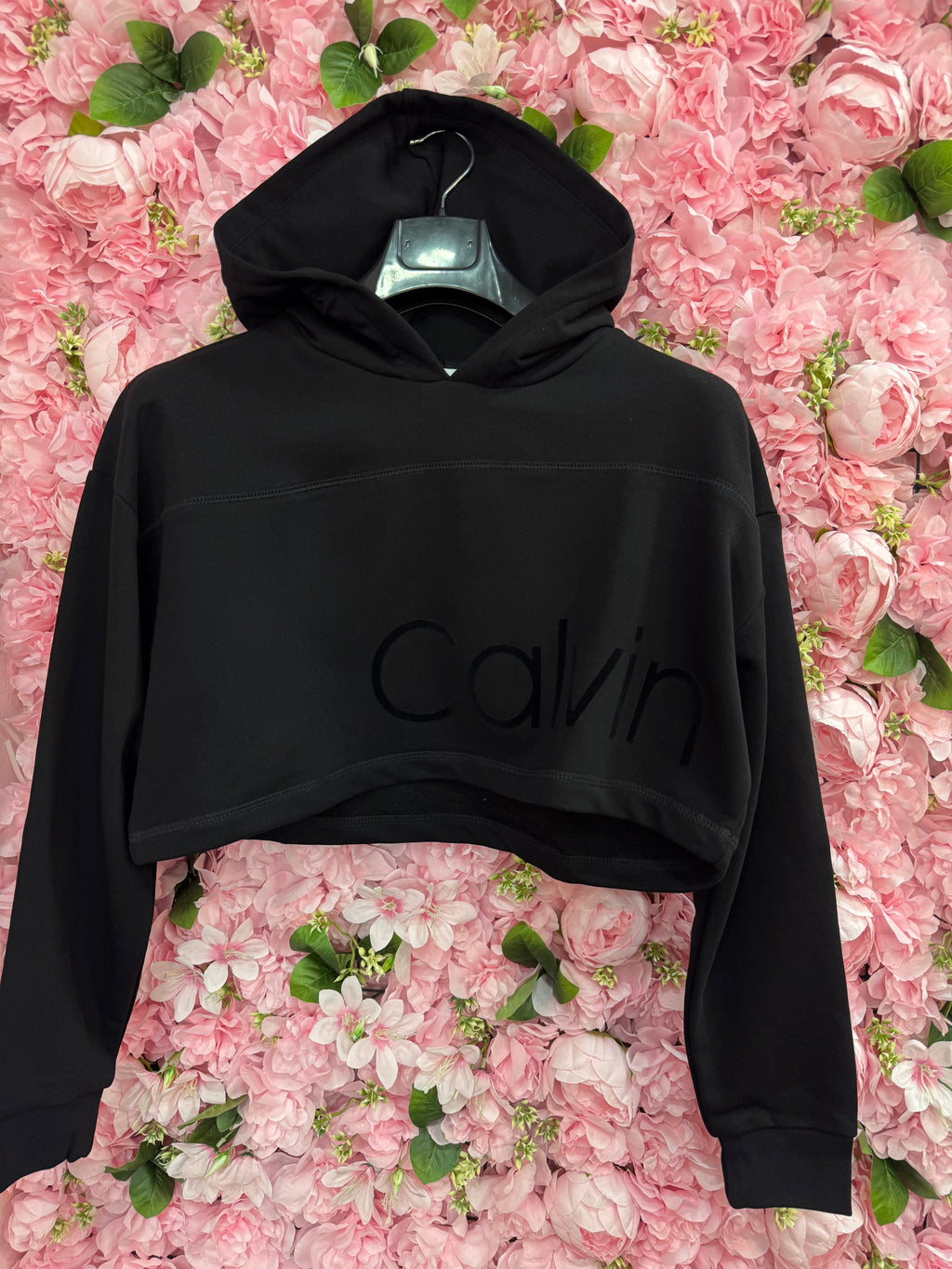 Crop Φούτερ Calvin μαύρο