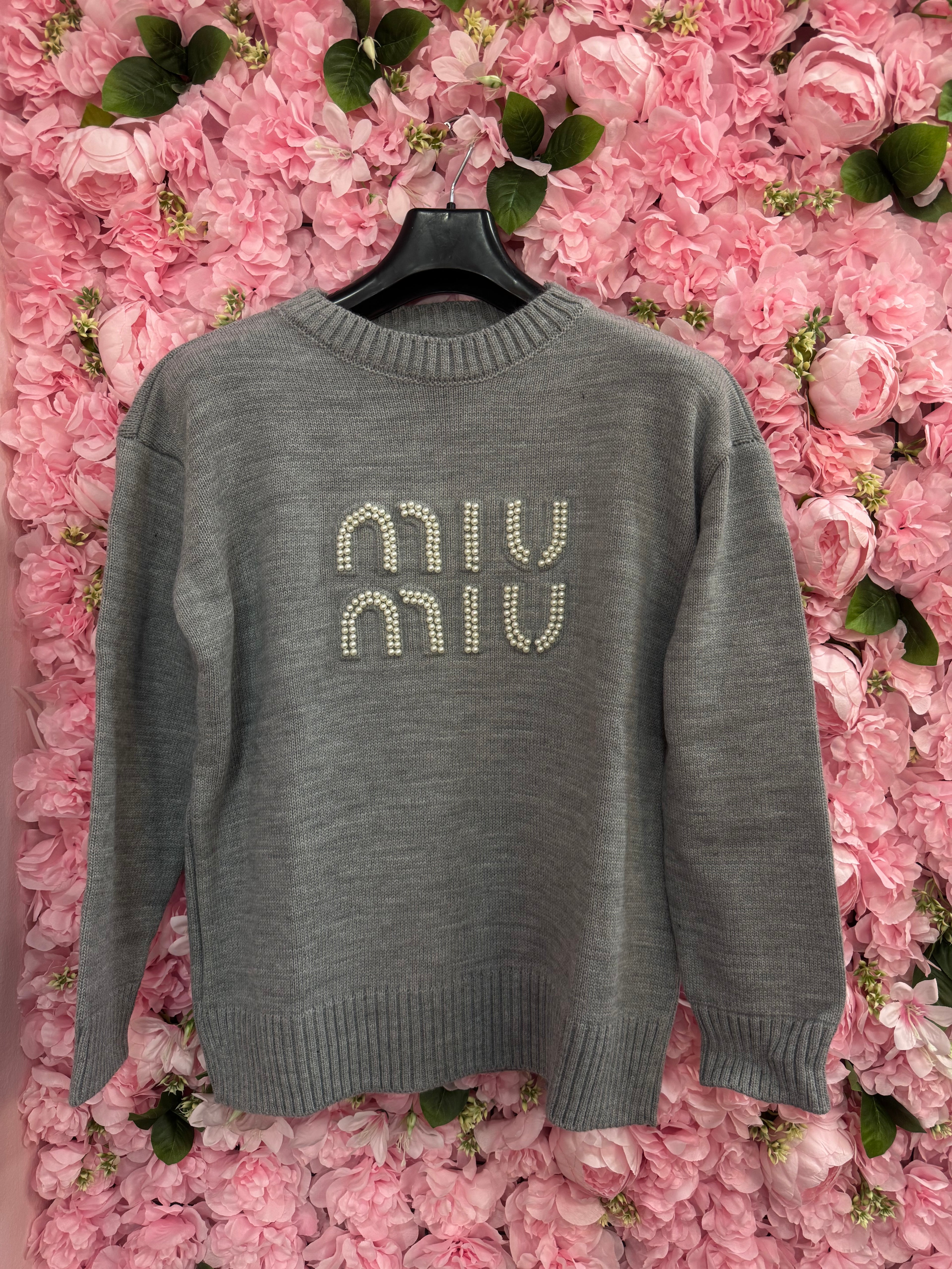 Πουλόβερ Miu miu γκρι