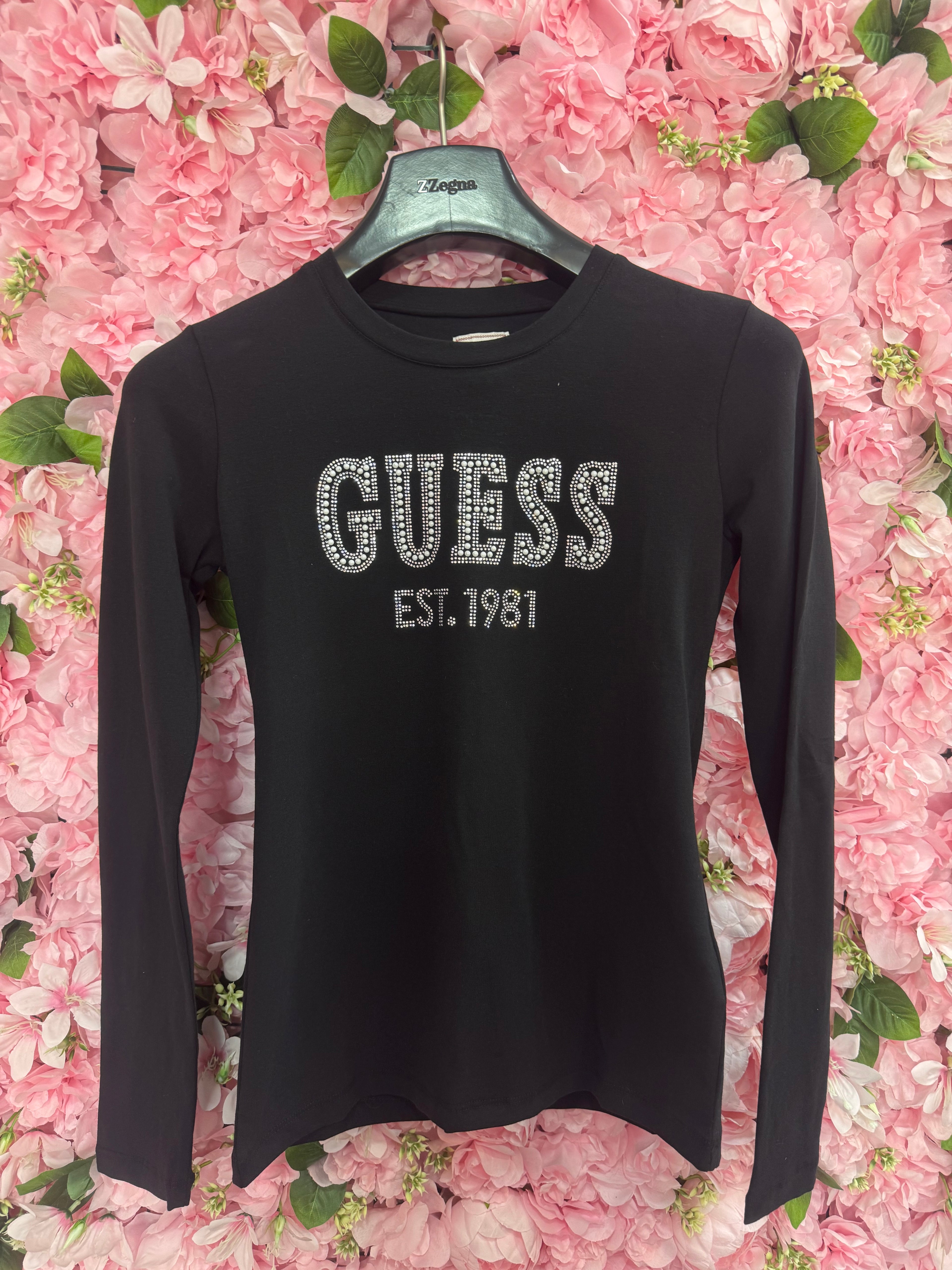 Μακρυμάνικο Guess μαύρο
