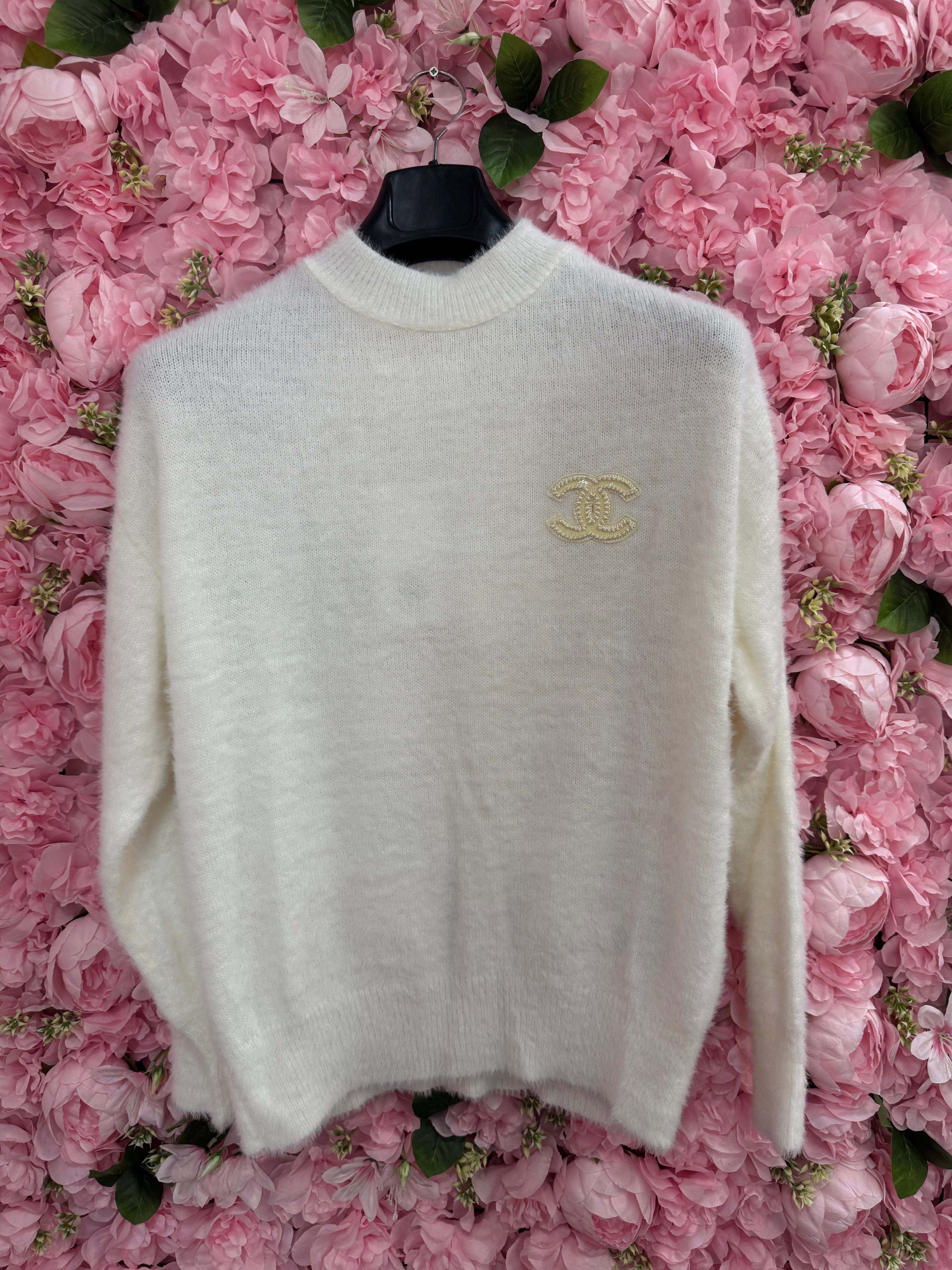 Πουλόβερ Chanel λευκό