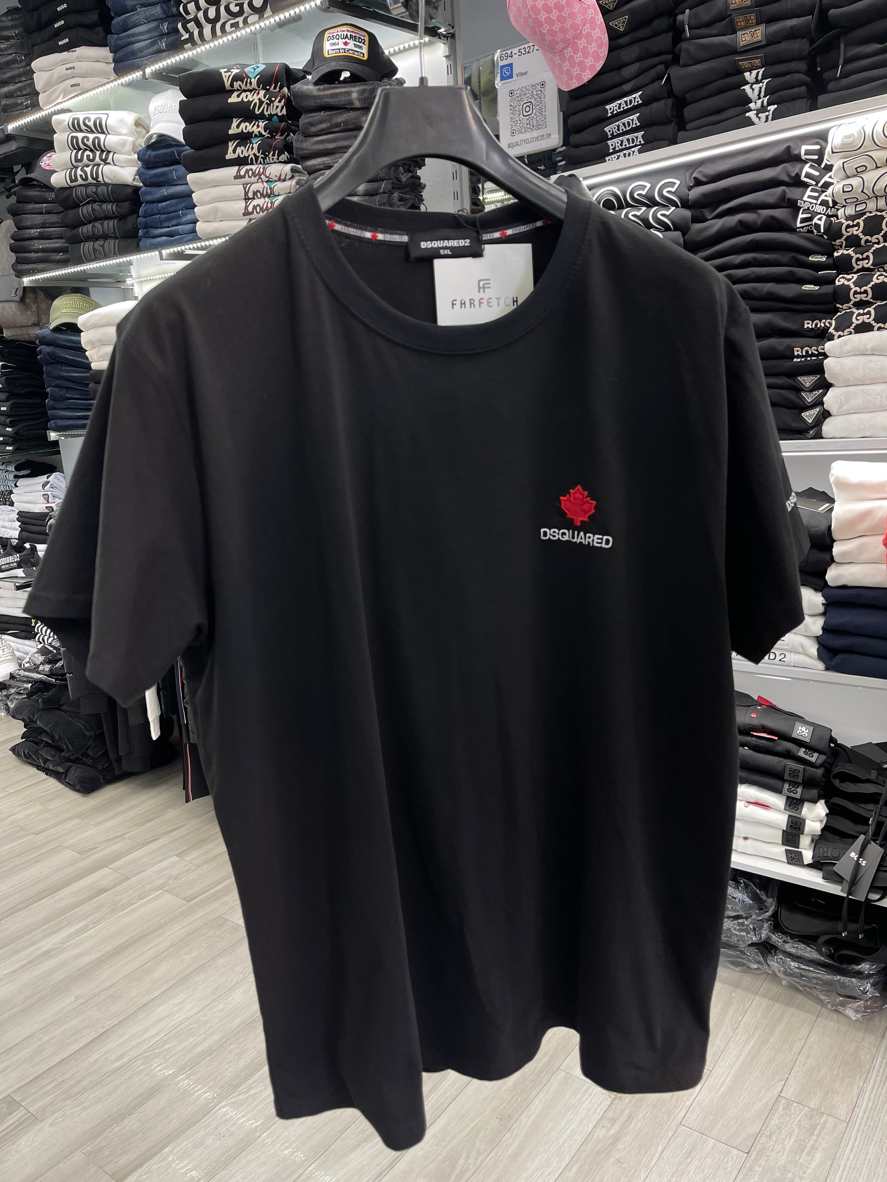 Dsquared2 κοντομάνικο μαύρο