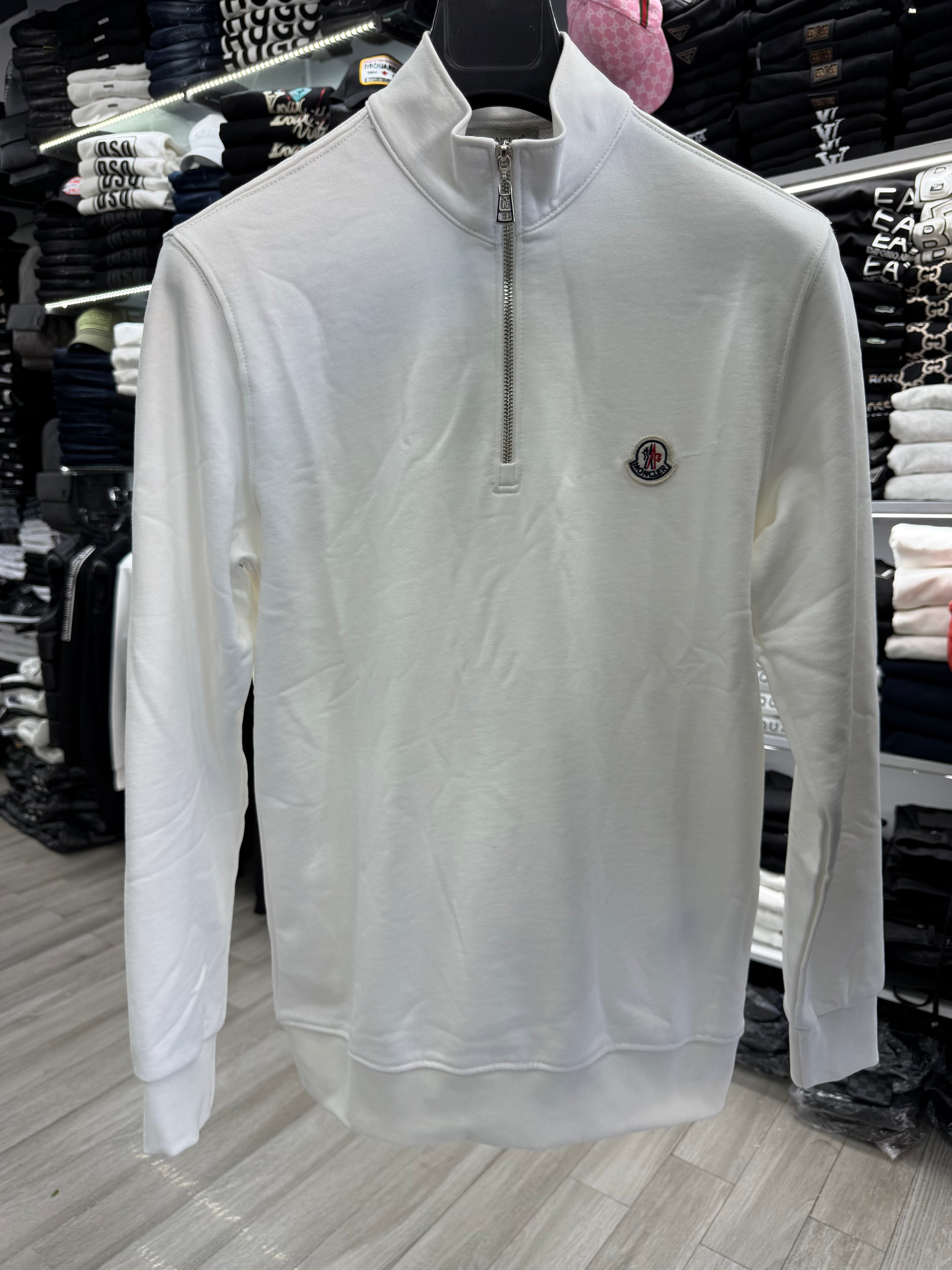 Moncler με φερμουάρ λευκό