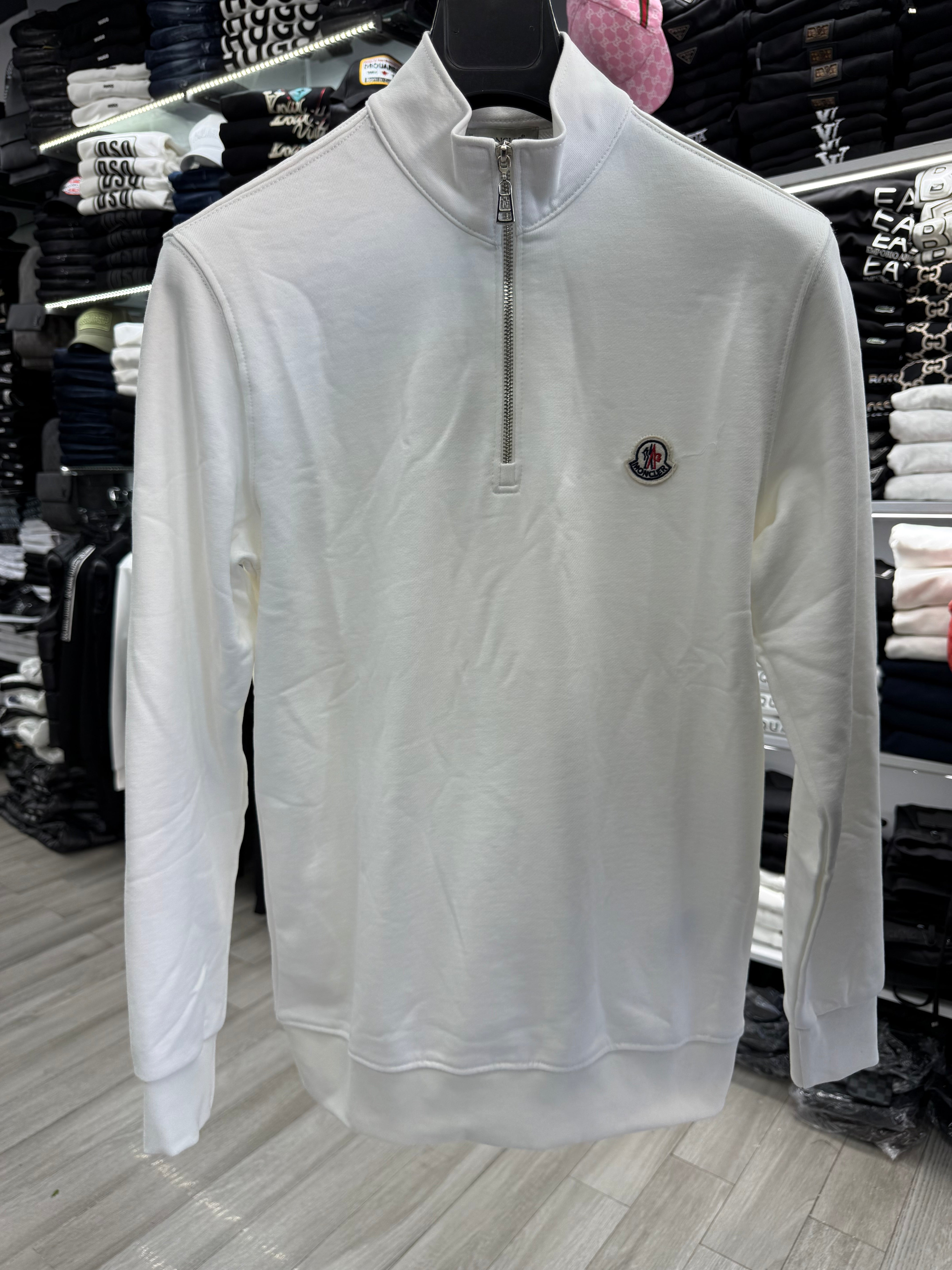 Moncler με φερμουάρ λευκό
