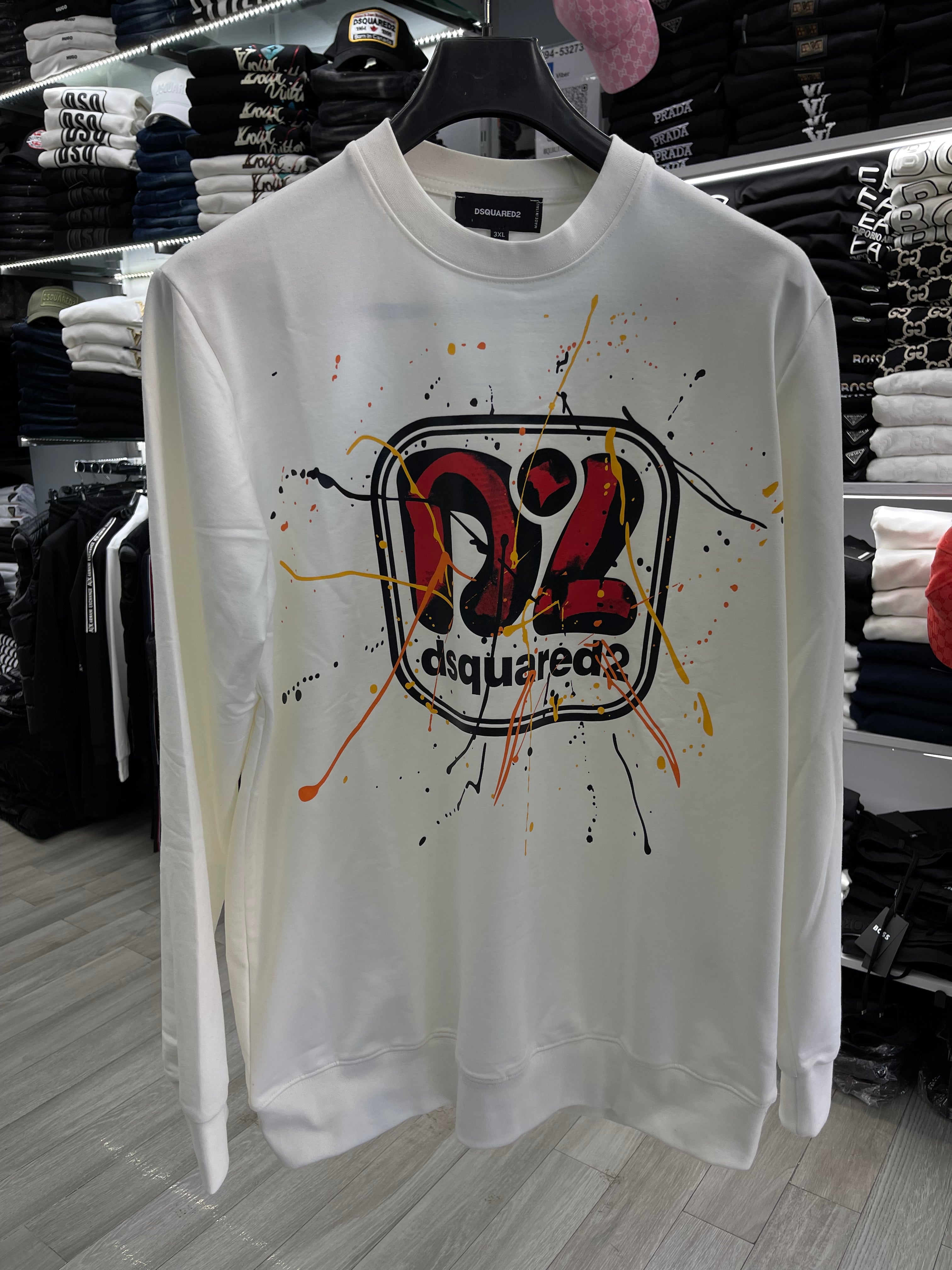 Dsquared2 φούτερ λευκό