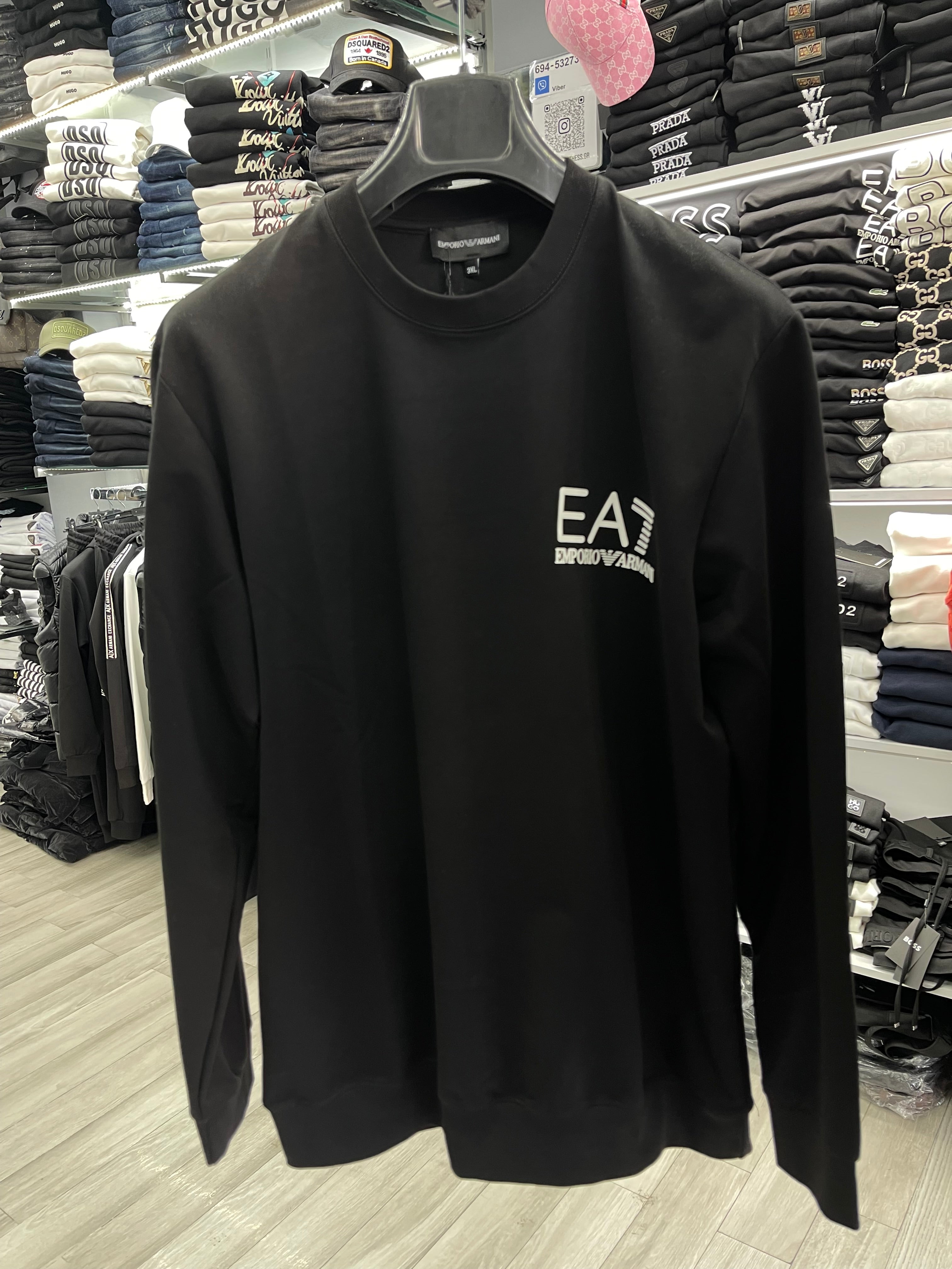 Emporio Armani φούτερ μαύρο