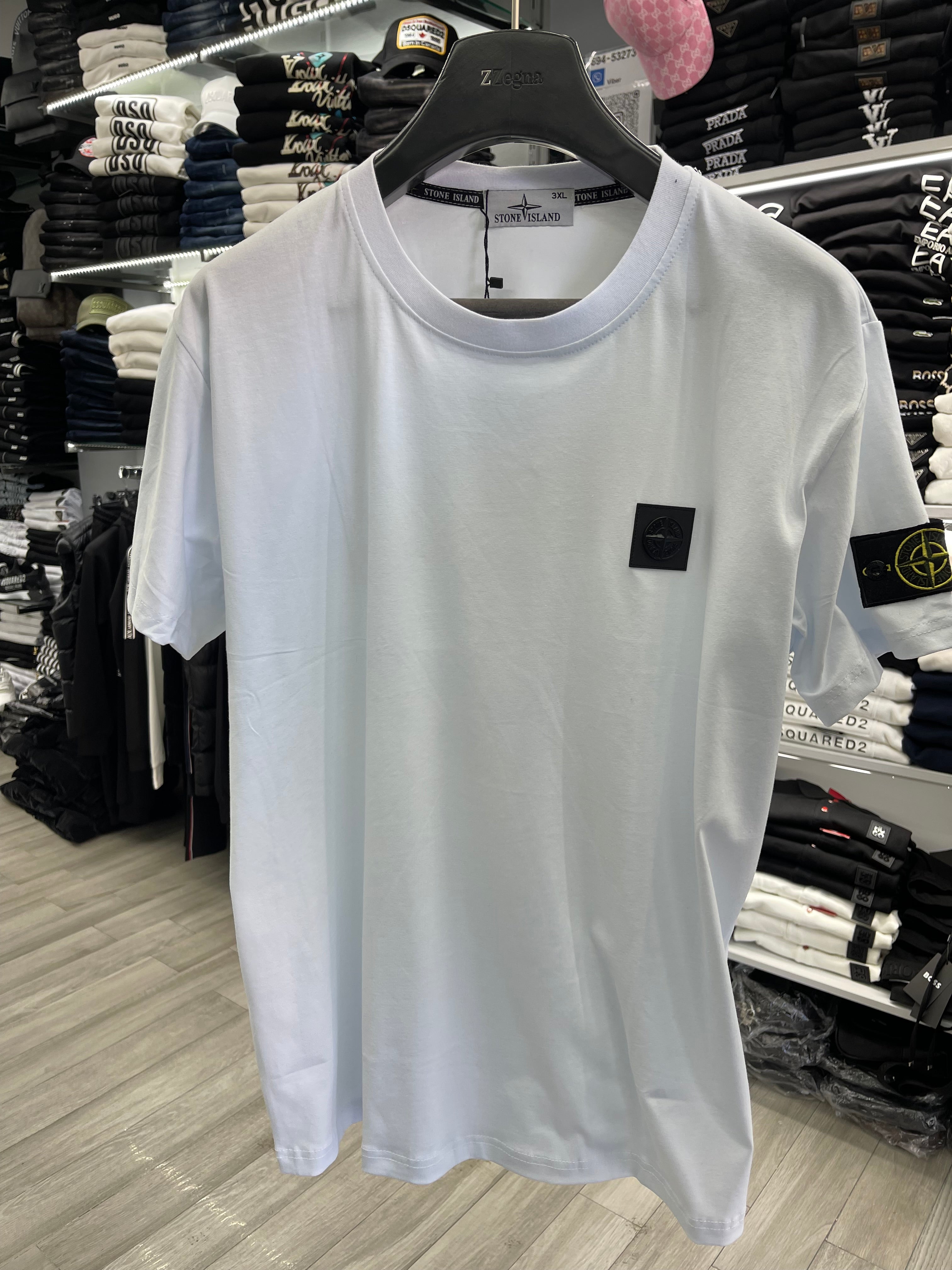 Stone Island κοντομάνικο λευκό