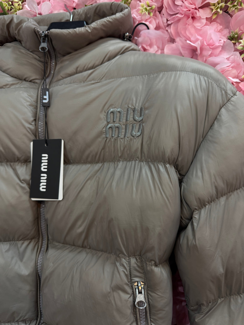 Μπουφάν Miu Miu μπεζ