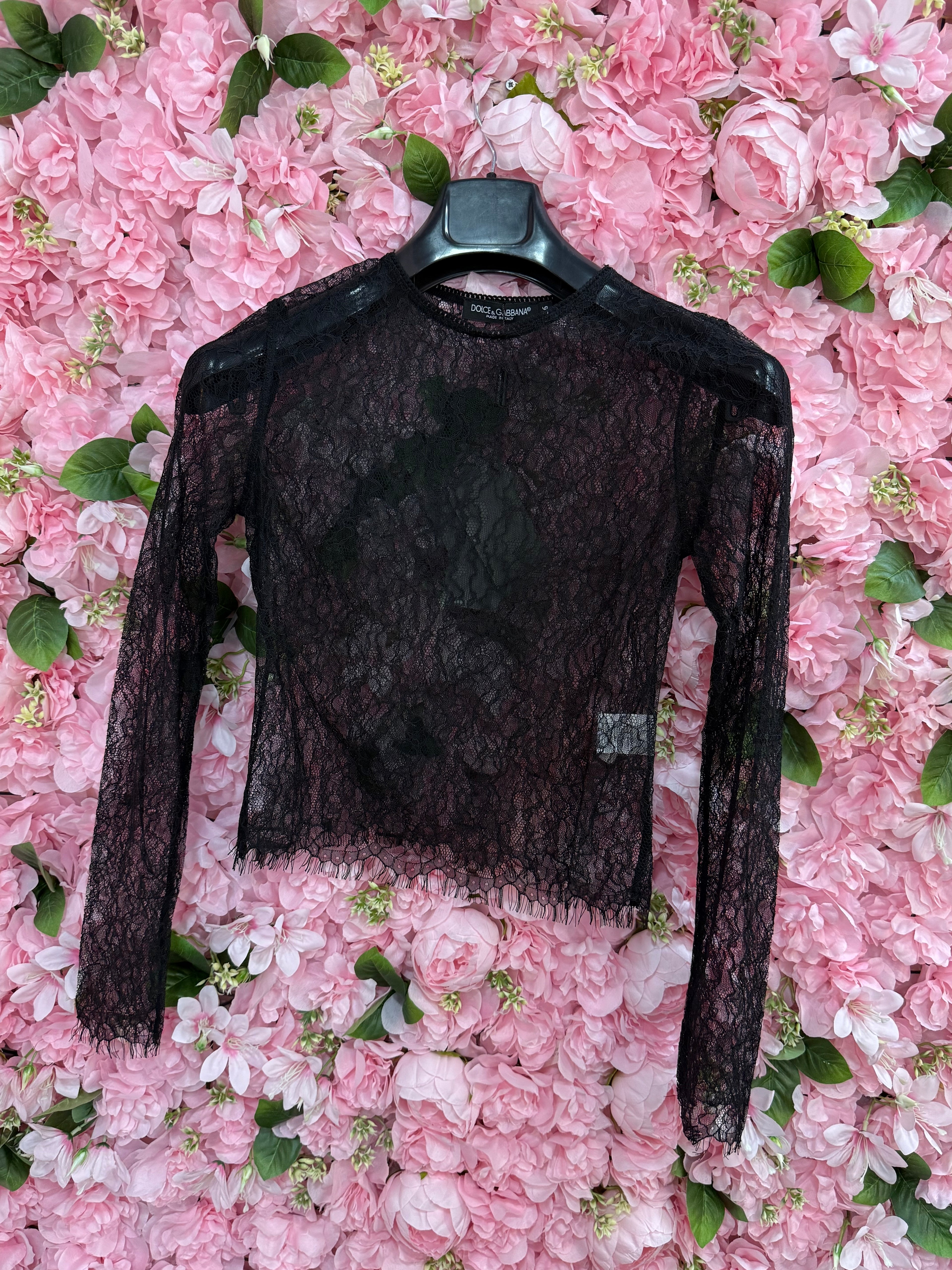 Δαντελένιο μπλουζάκι Dolce Gabbana