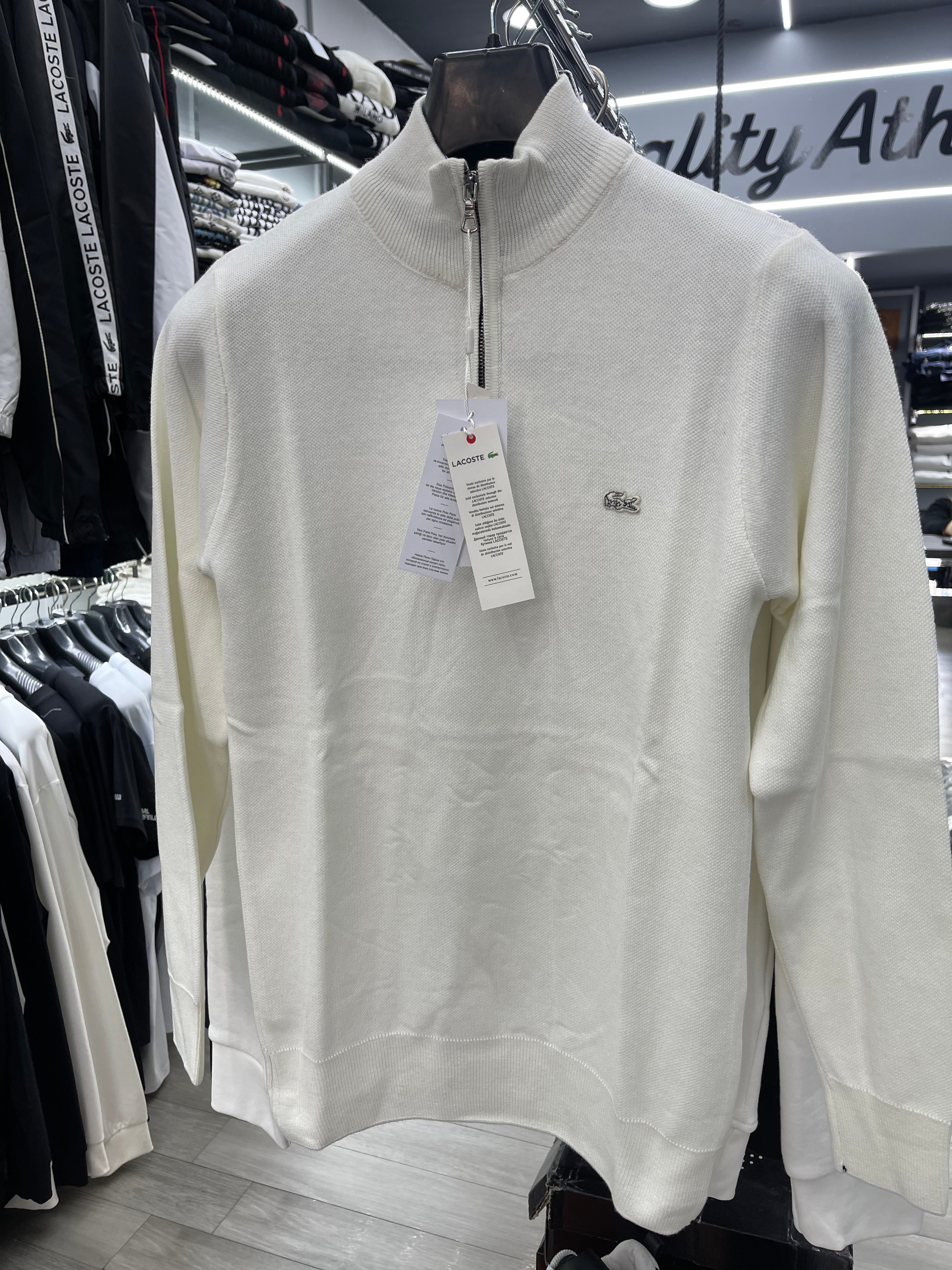 Lacoste με φερμουάρ λευκό