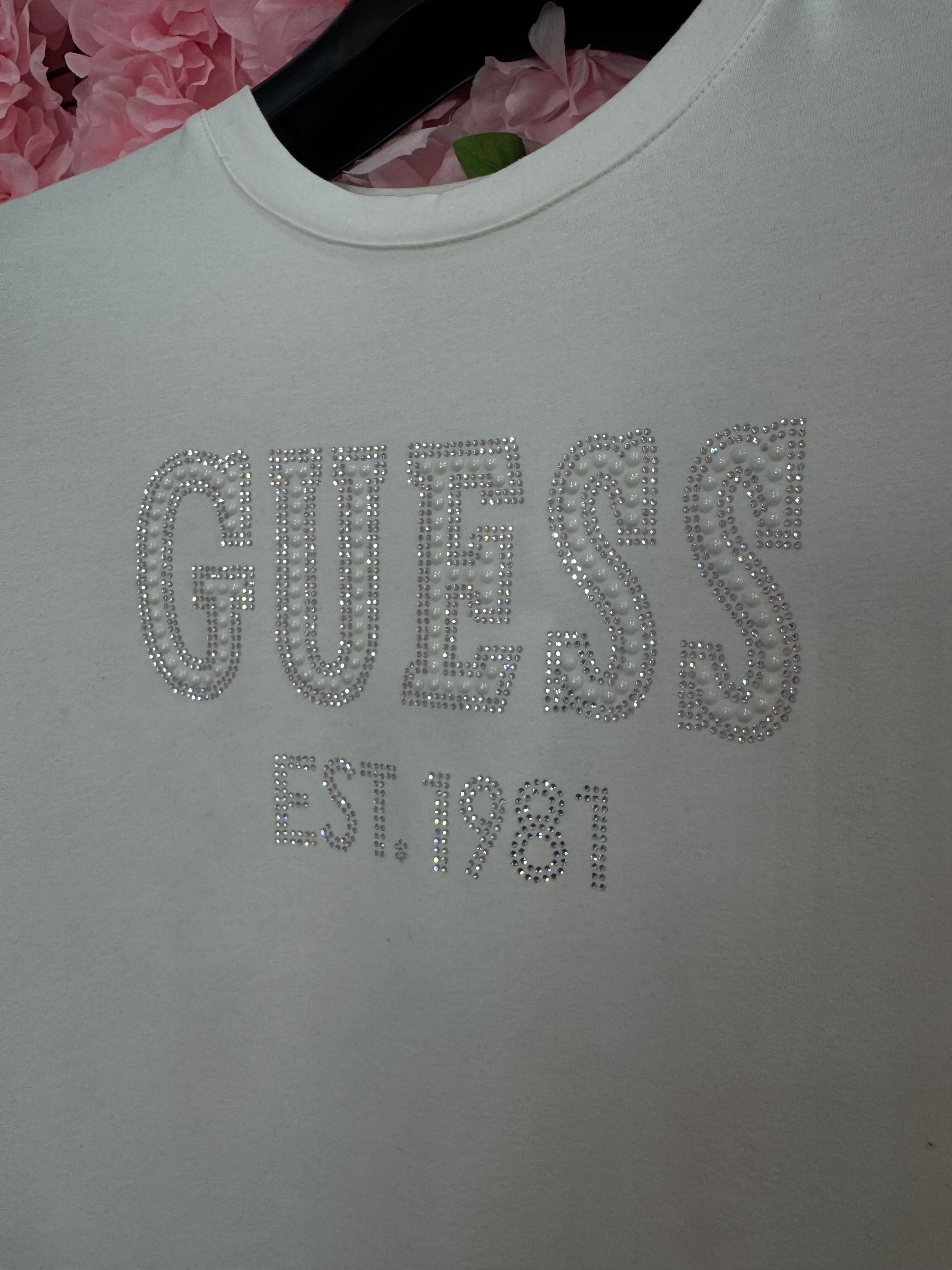 Μακρυμάνικο Guess λευκό