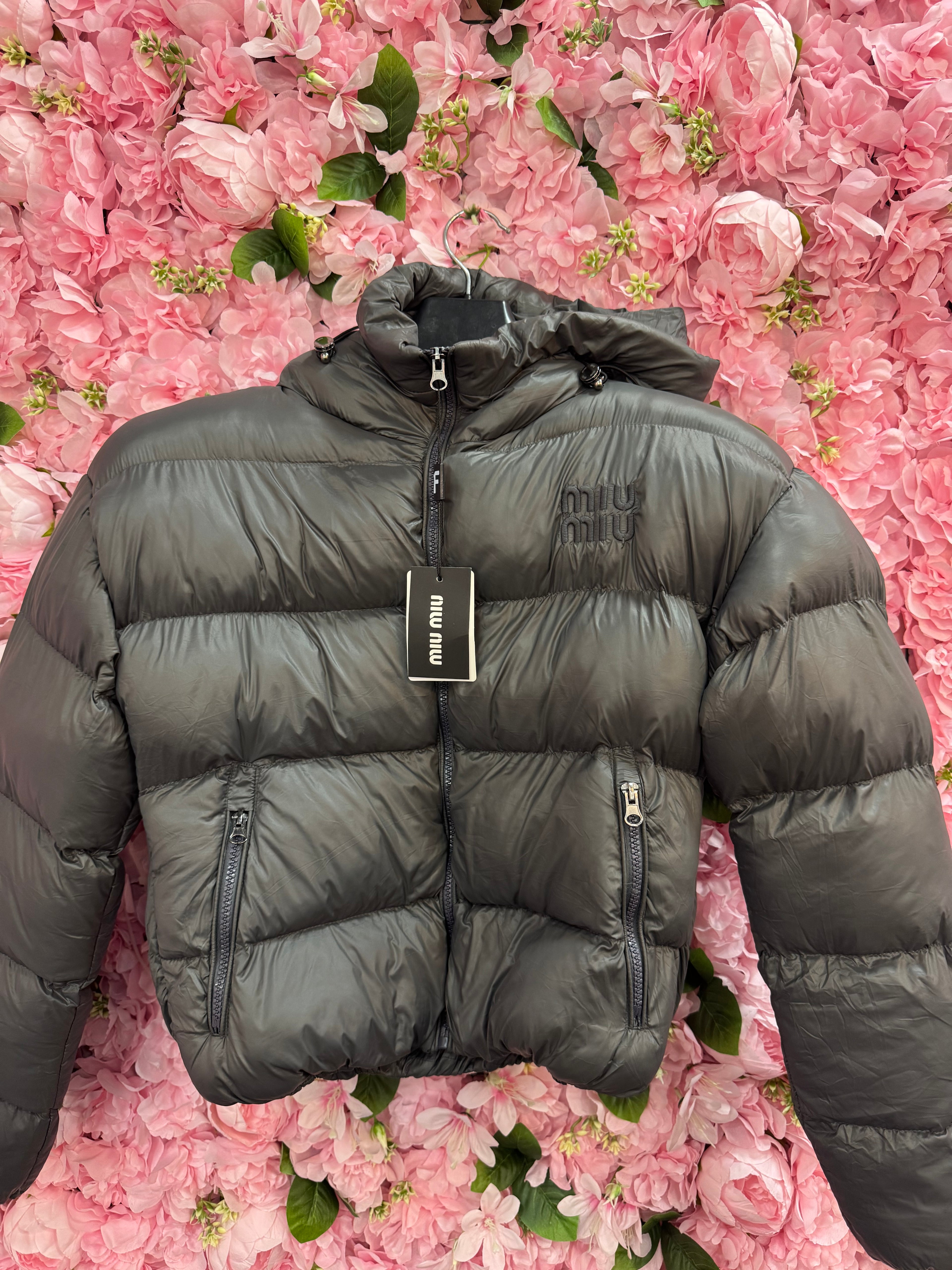 Μπουφάν Miu Miu γκρι