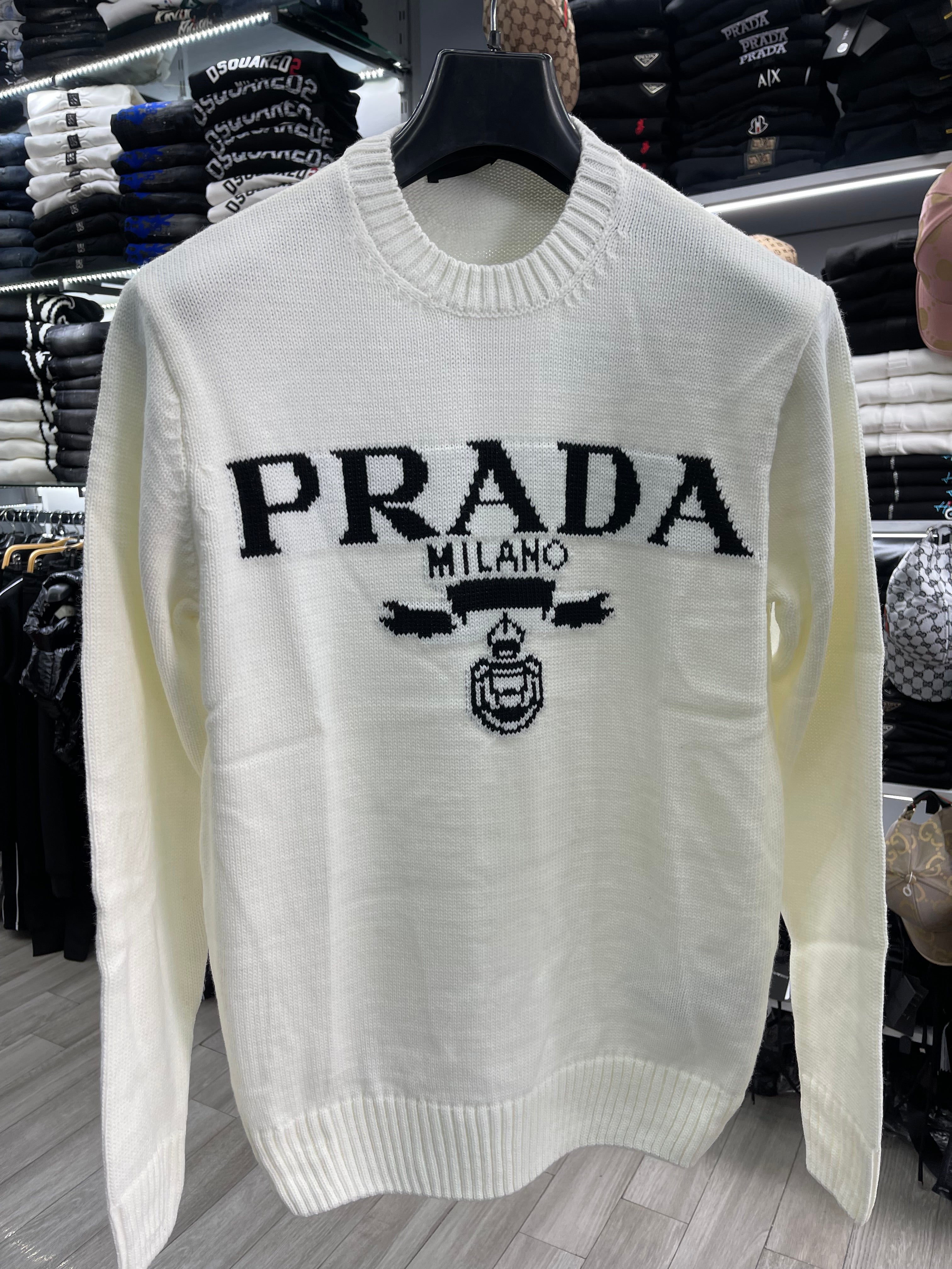 Prada πουλόβερ λευκό