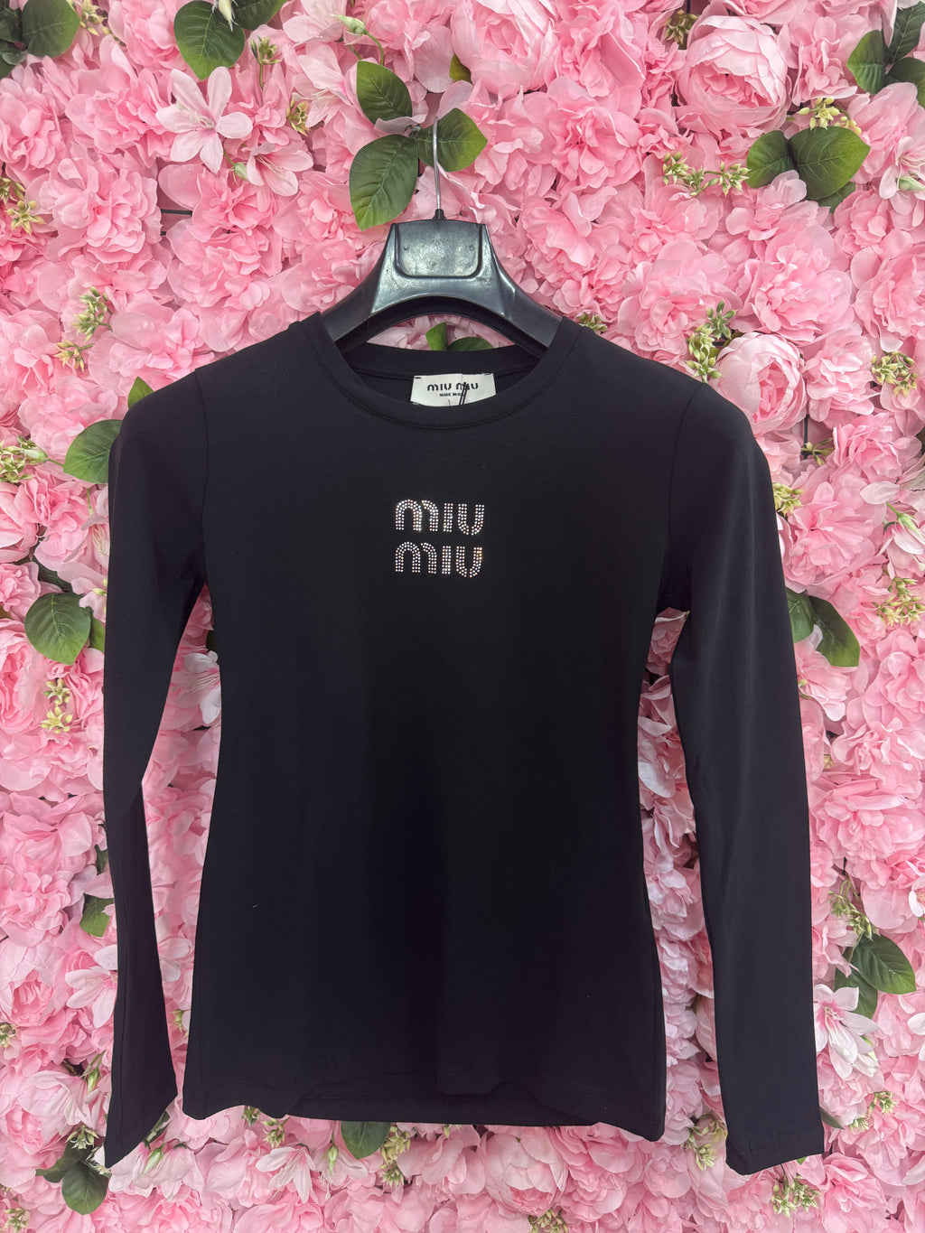 Μακρυμάνικο Miu Miu μαυρο