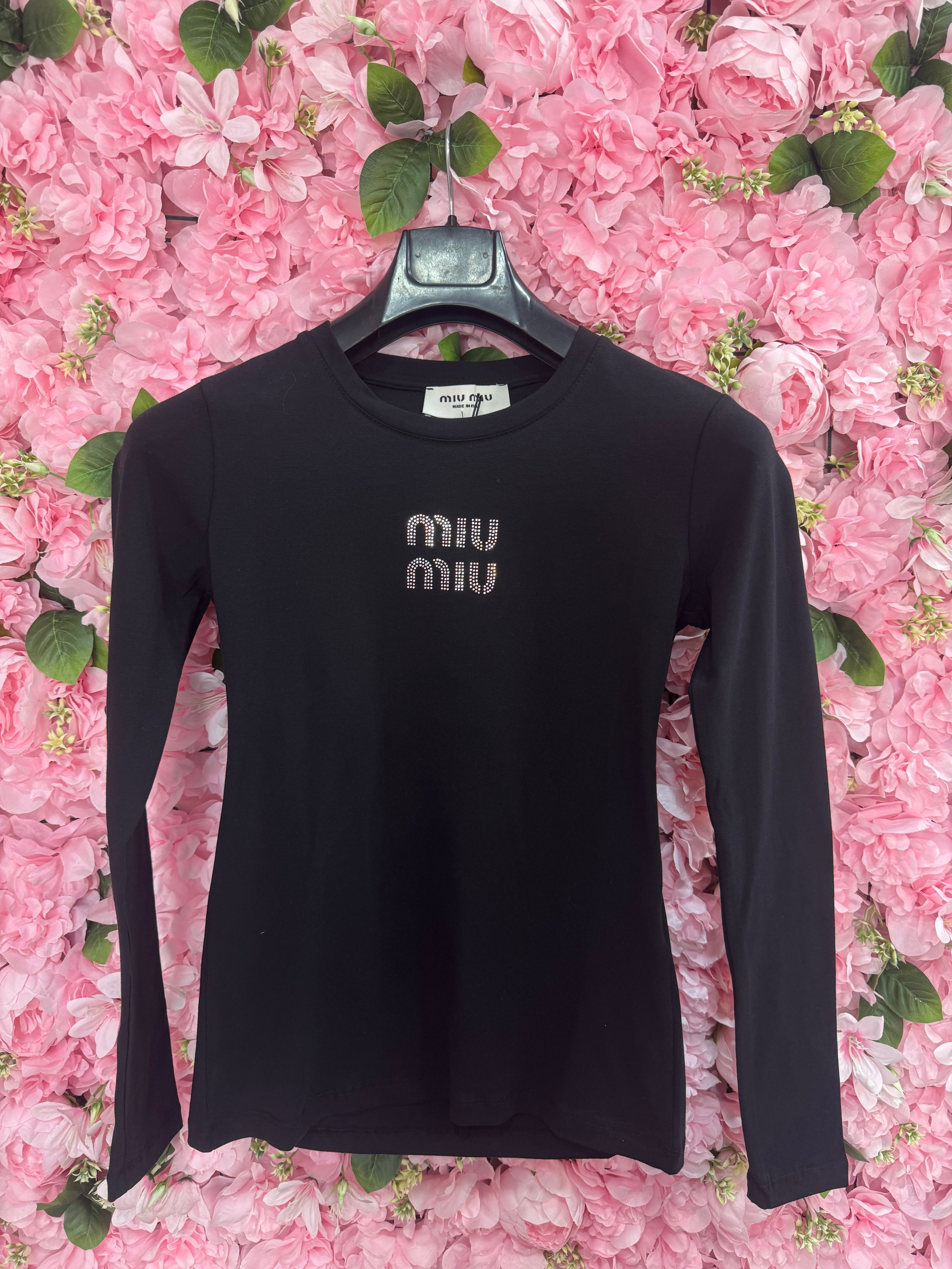 Μακρυμάνικο Miu Miu μαυρο